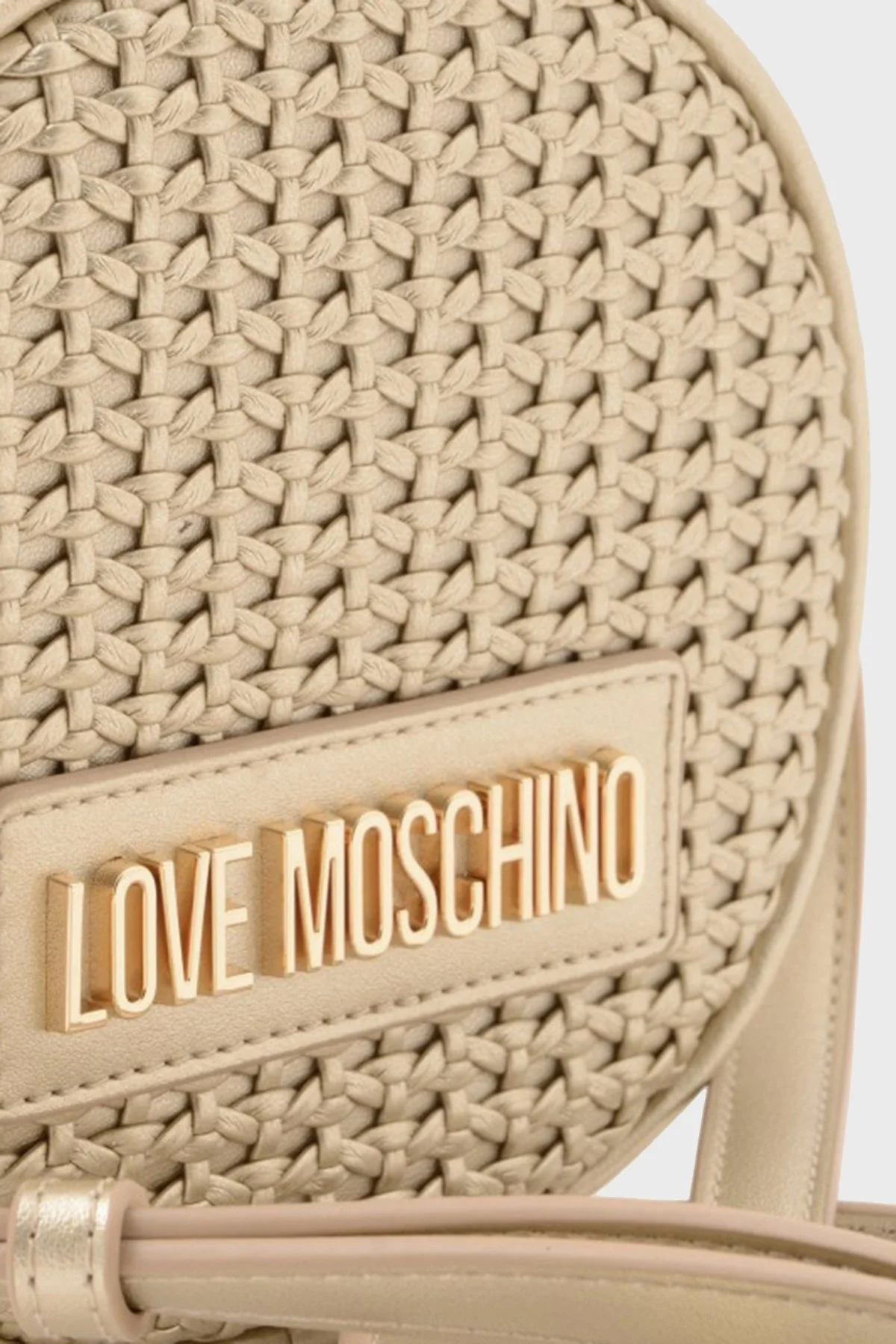Love Moschino Logolu Fermuarlı Ayarlanabilir Askılı Bayan Çanta JC4321PP0GKZ190B GOLD - 2