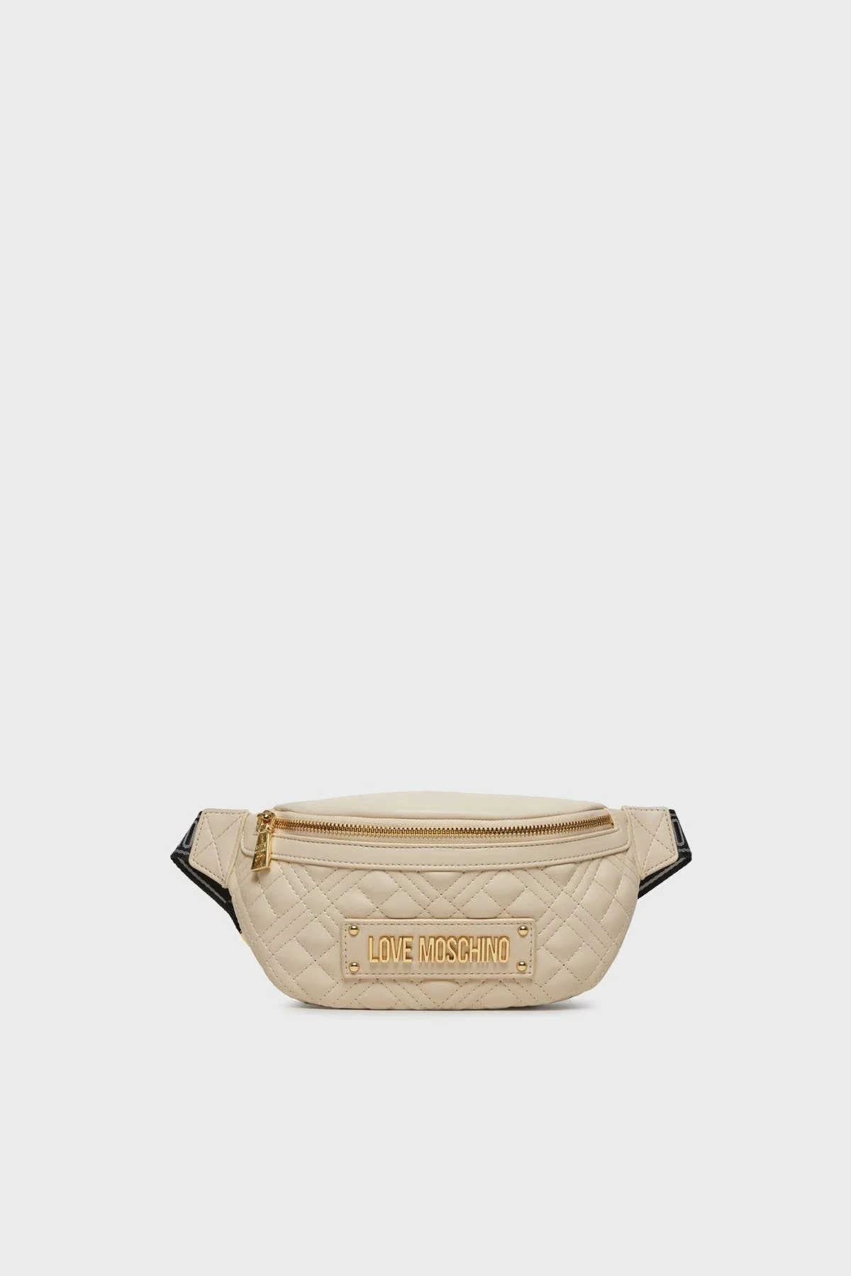 Love Moschino Logolu Fermuarlı Bayan Bel Çantası JC4003PP1ILA0110 BEJ - 1