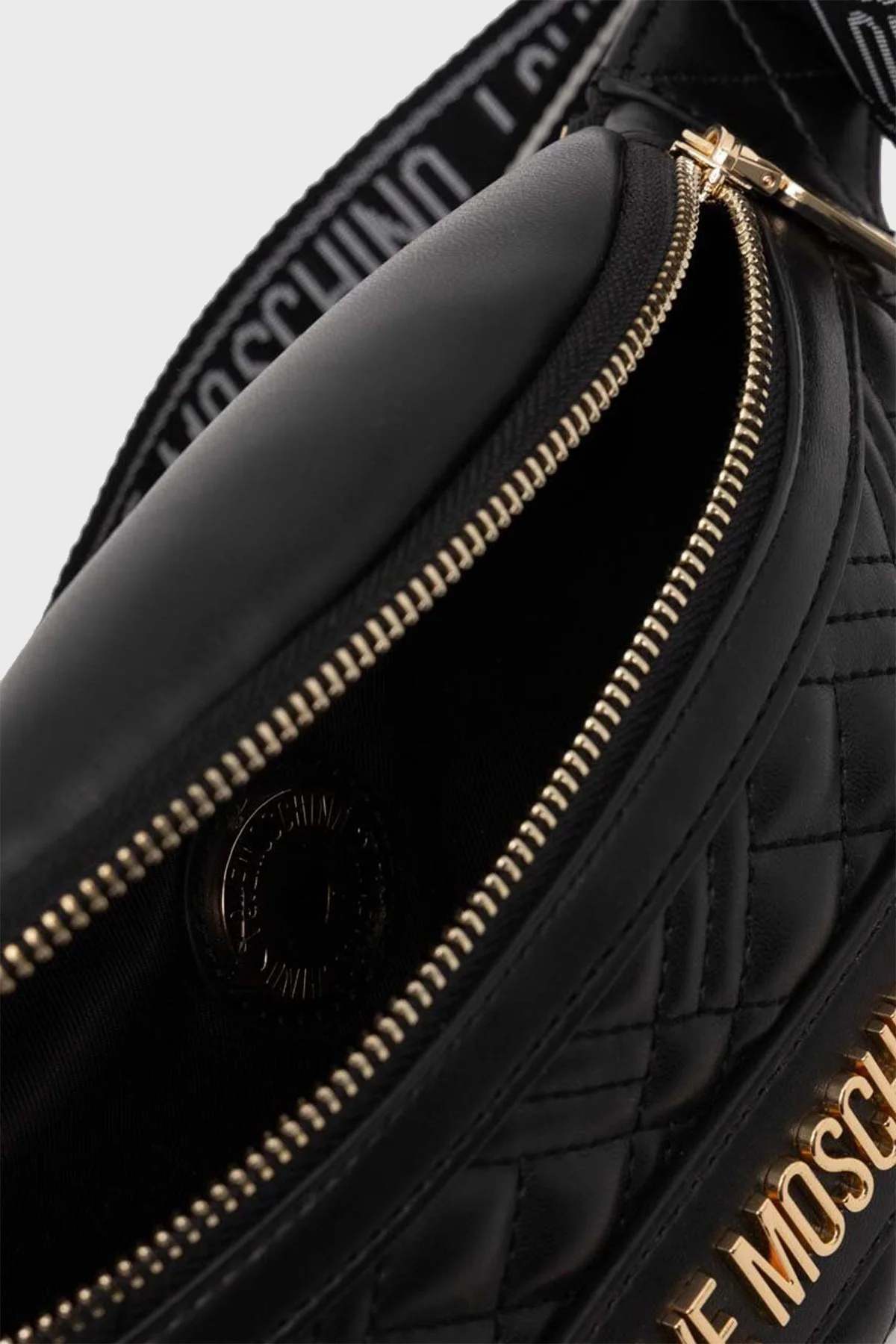 Love Moschino Logolu Fermuarlı Bayan Bel Çantası JC4003PP1LLA0000 SİYAH - 3