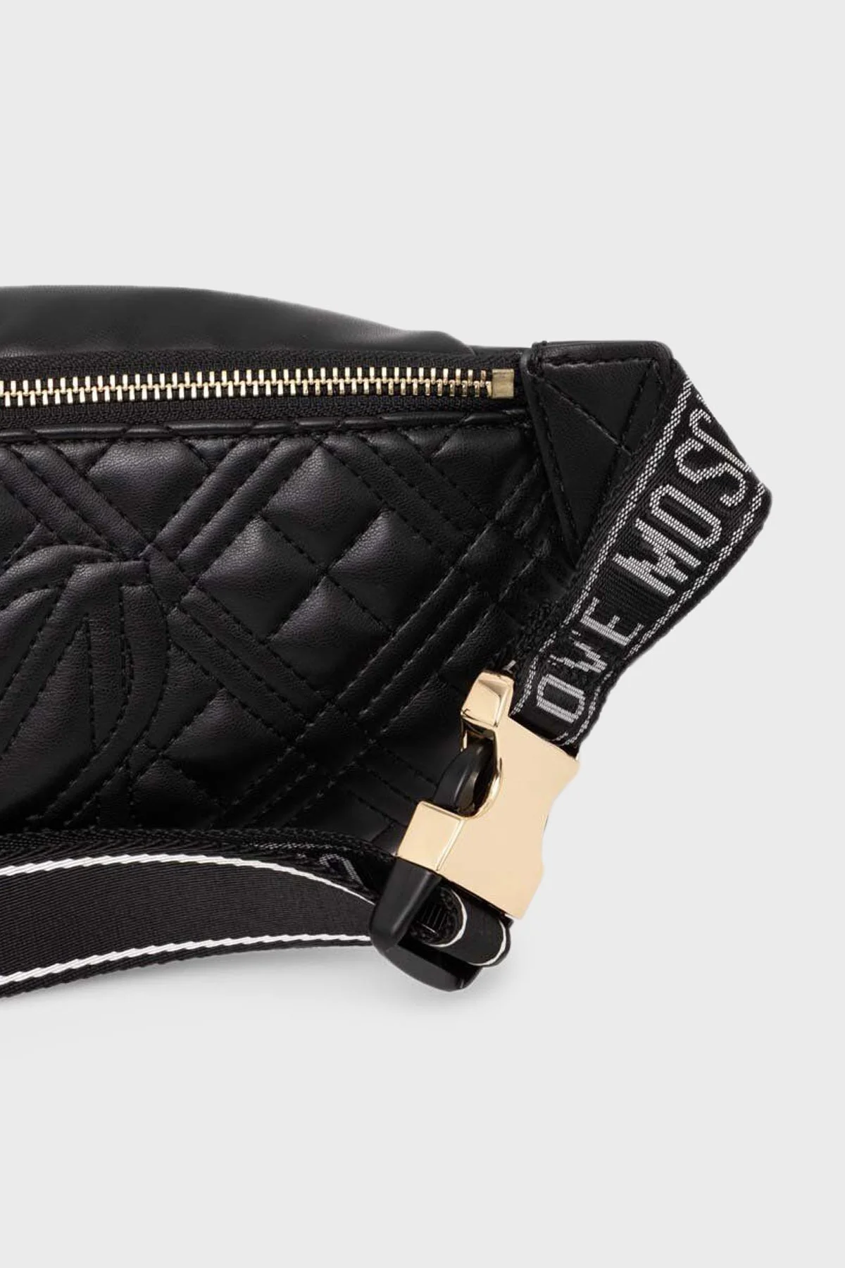 Love Moschino Logolu Fermuarlı Bayan Bel Çantası JC4003PP1LLA0000 SİYAH - 4