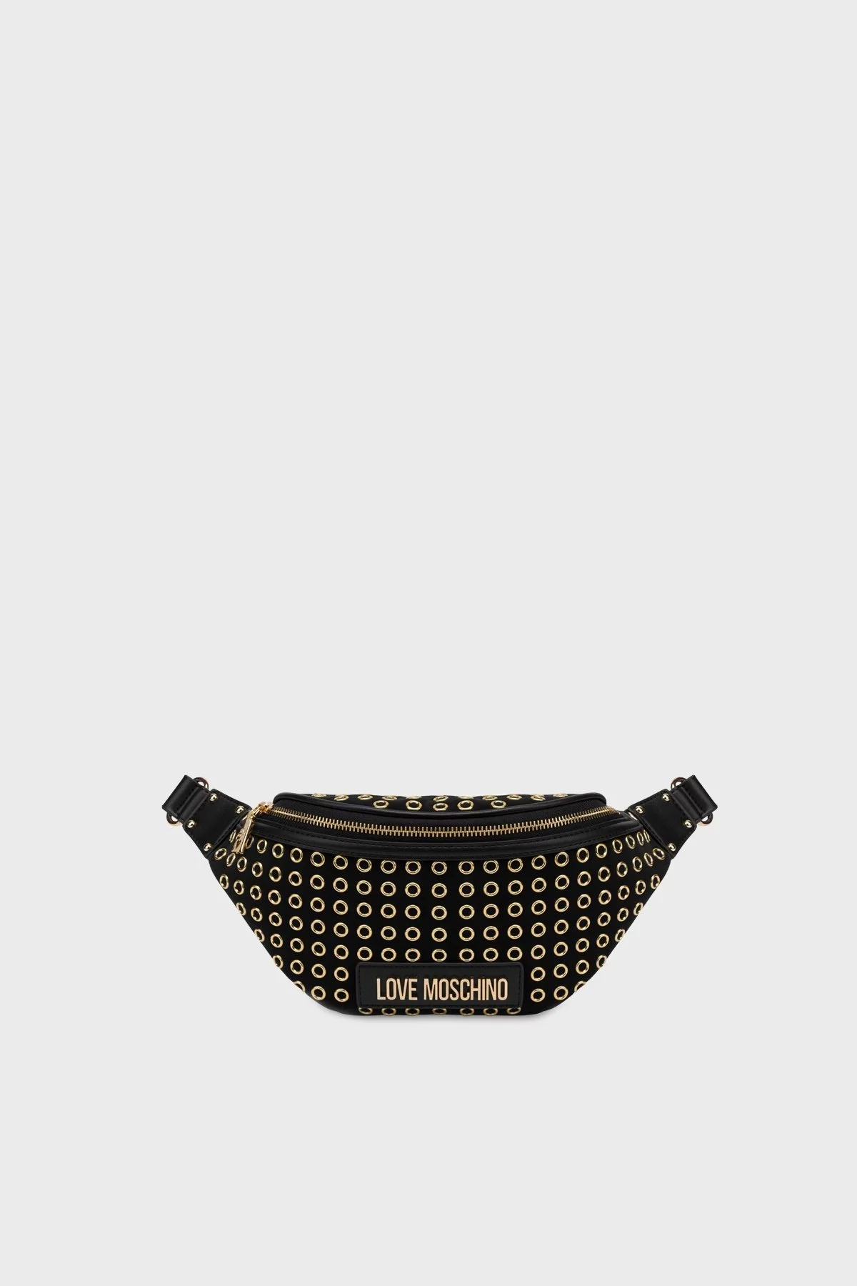 Love Moschino Logolu Fermuarlı Bayan Bel Çantası JC4060PP1LLH100A SİYAH - 1