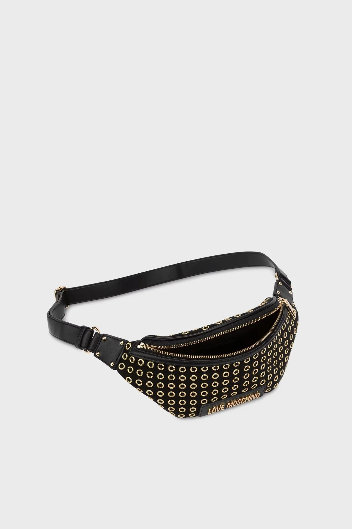 Love Moschino Logolu Fermuarlı Bayan Bel Çantası JC4060PP1LLH100A SİYAH - 3