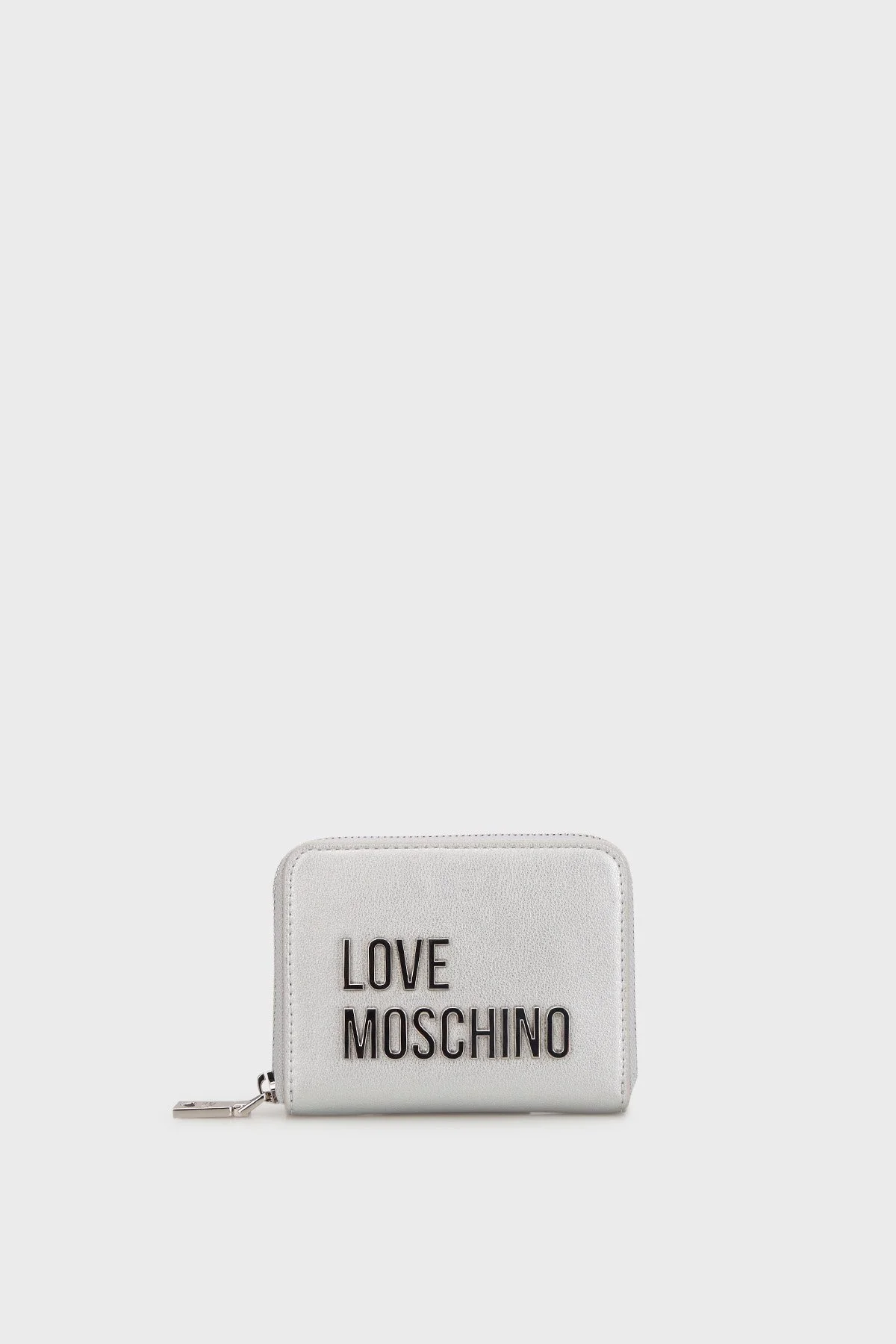 Love Moschino Logolu Fermuarlı Bayan Cüzdan JC5613PP1MKD196B GÜMÜŞ - 1