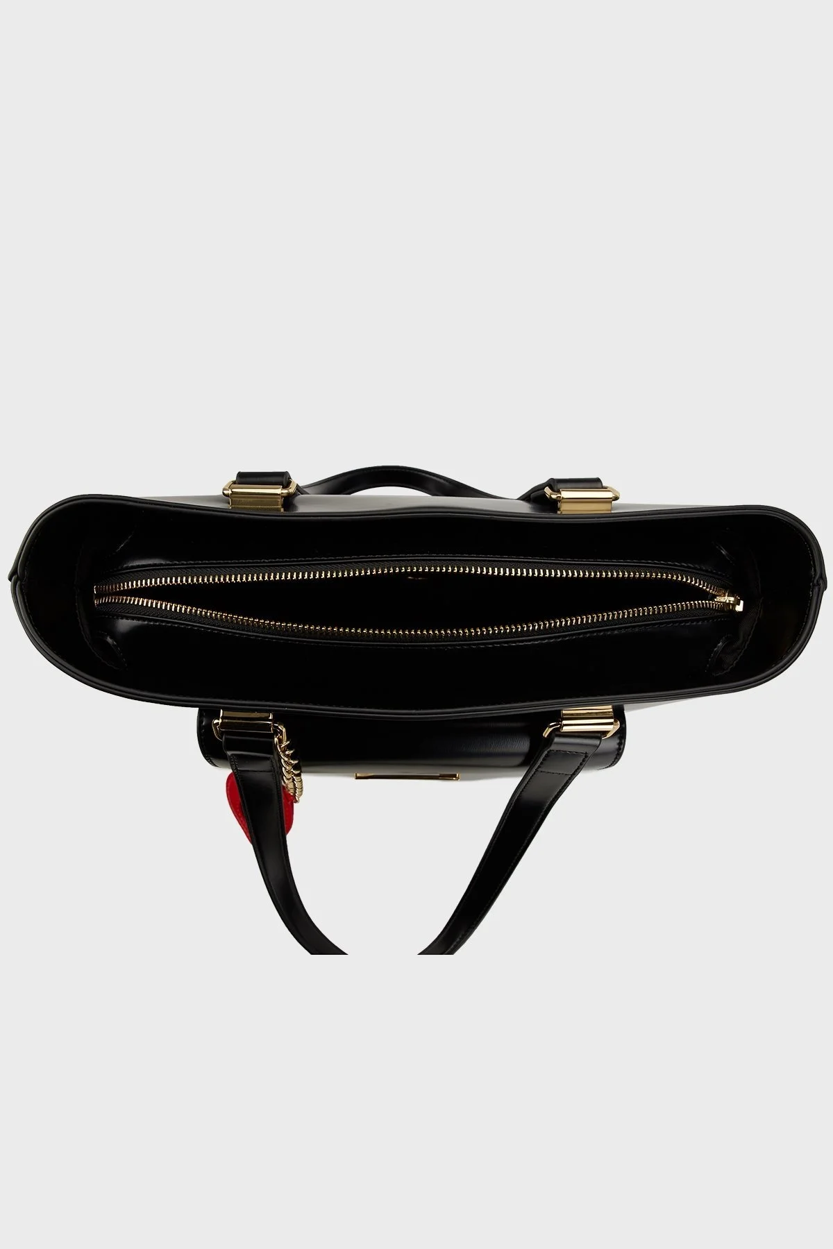 Love Moschino Logolu Fermuarlı Büyük Bayan Çanta JC4141PP1LLM1000 SİYAH - 7