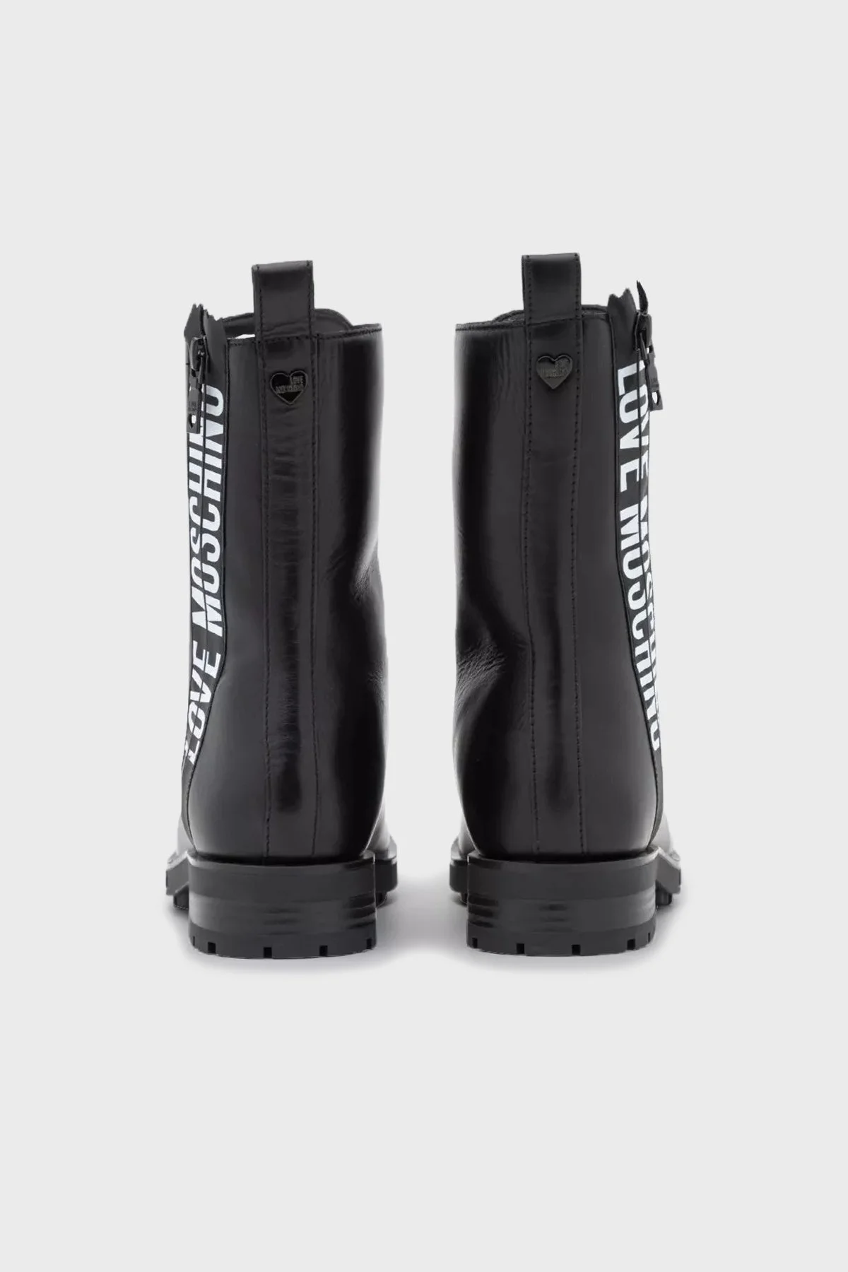 Love Moschino Logolu Fermuarlı Deri Bayan Bot S JA24184G1DIA0000 SİYAH - 6