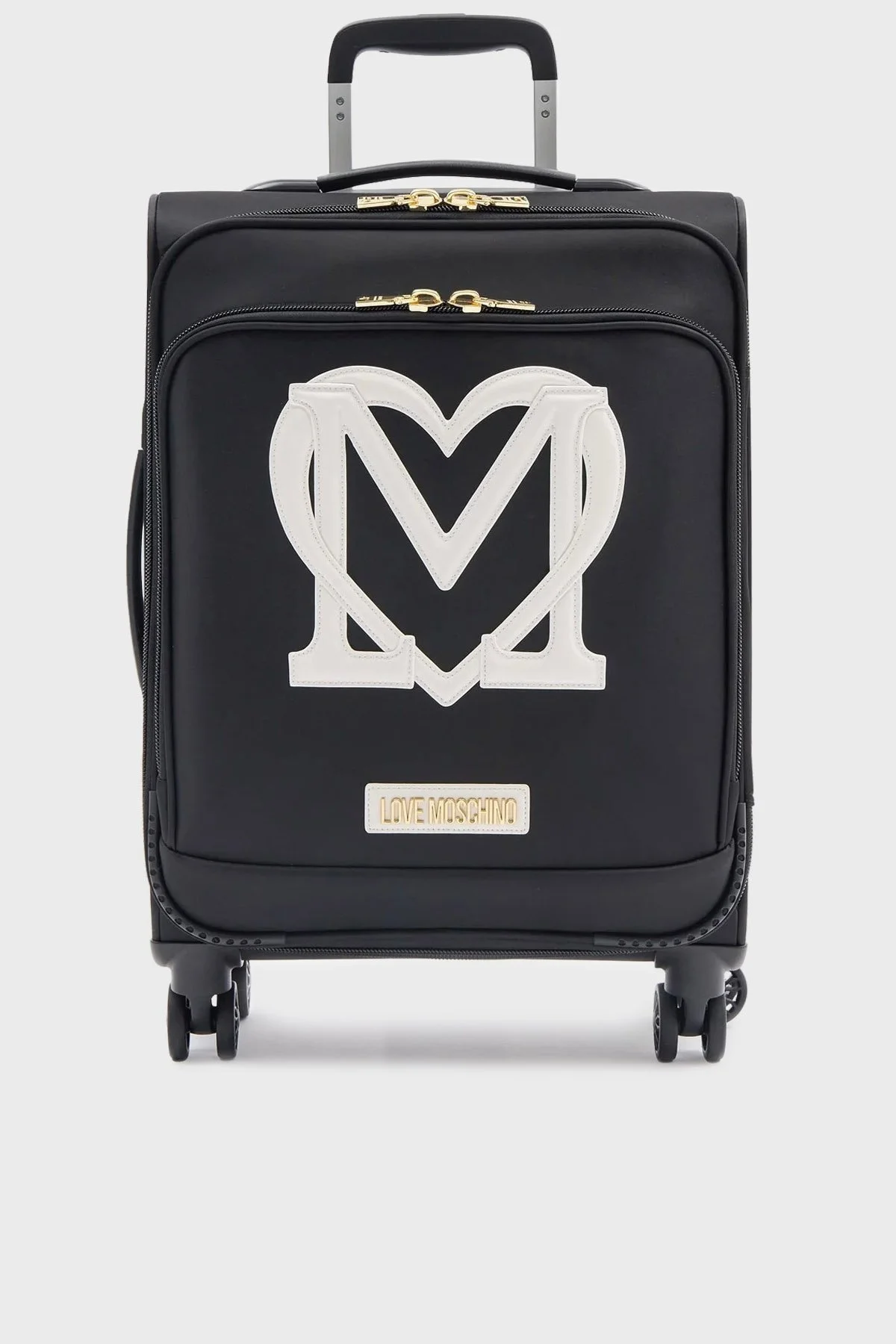 Love Moschino Logolu Fermuarlı Kabin Boy Bayan Valiz JC5101PP0IKX000A SİYAH - 1