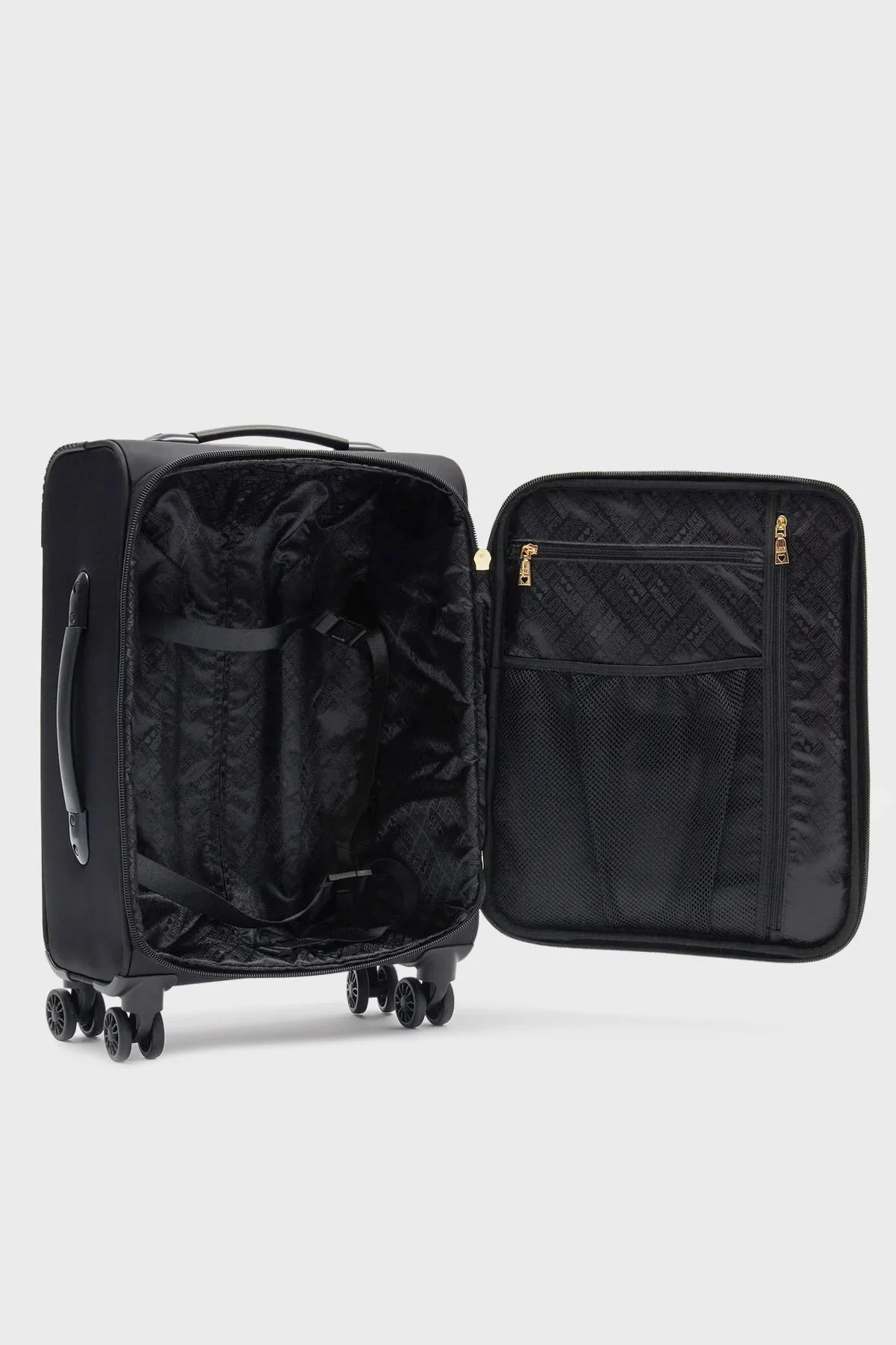 Love Moschino Logolu Fermuarlı Kabin Boy Bayan Valiz JC5101PP0IKX000A SİYAH - 4