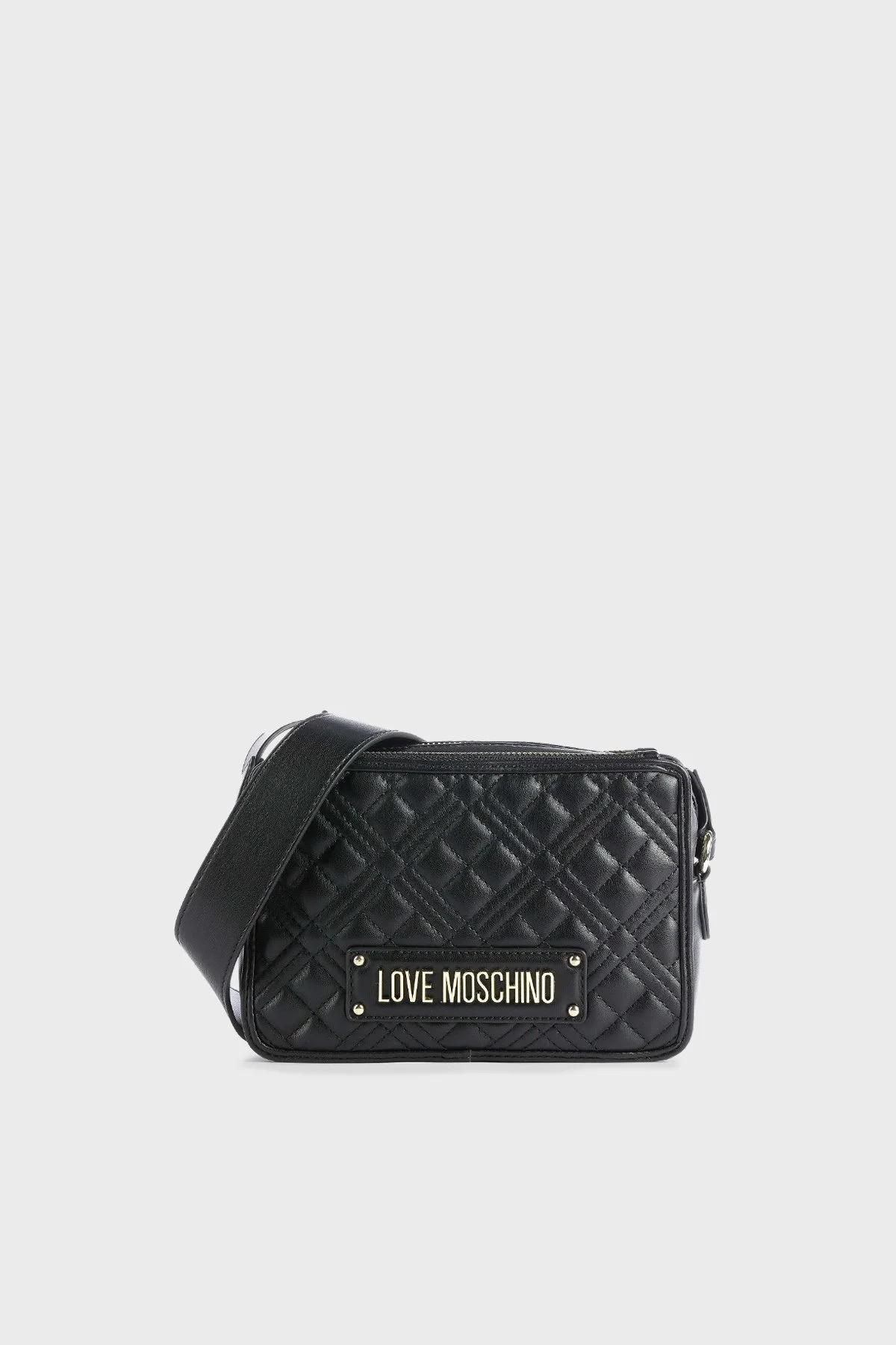 Love Moschino Logolu Fermuarlı Kapitone Bayan Çanta JC4254PP0GLA0000 SİYAH - 1