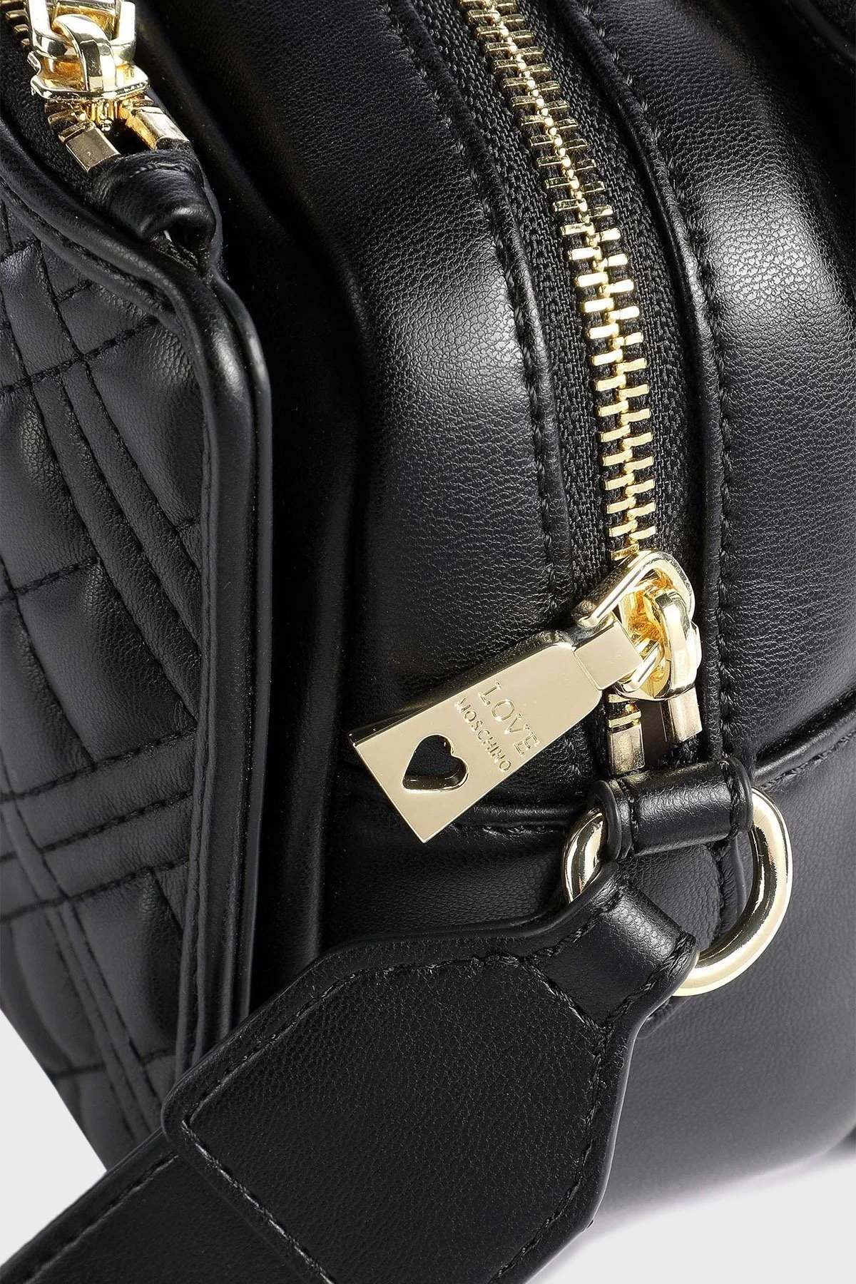 Love Moschino Logolu Fermuarlı Kapitone Bayan Çanta JC4254PP0GLA0000 SİYAH - 4