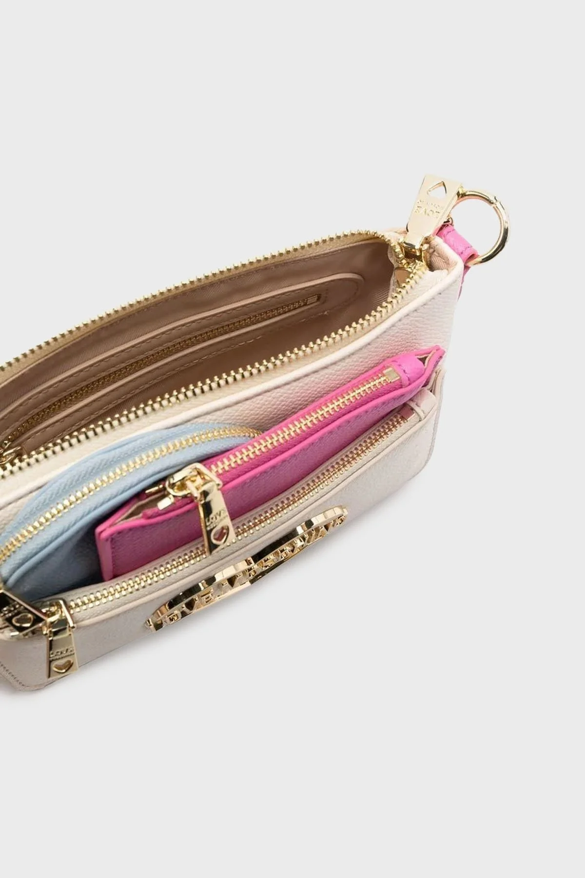 Love Moschino Logolu Fermuarlı Zincir Askılı Bayan Çanta JC4023PP1GLB011A BEJ - 4