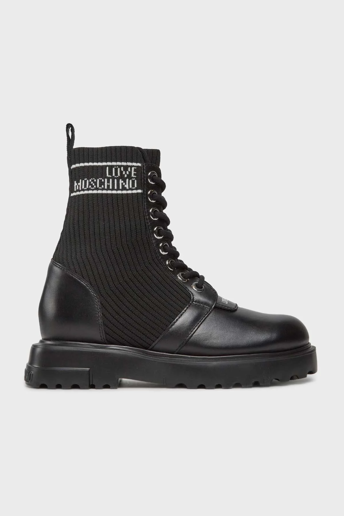 Love Moschino Logolu Hakiki Deri Bayan Bot JA24324G0HIY600A SİYAH - 1