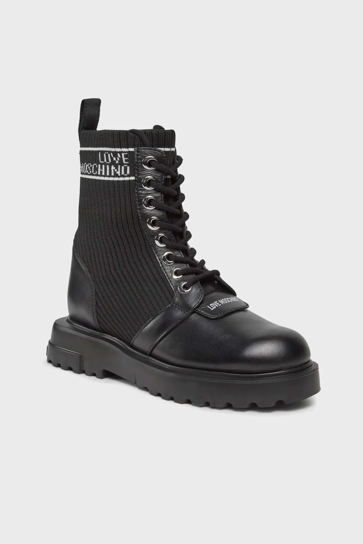 Love Moschino Logolu Hakiki Deri Bayan Bot JA24324G0HIY600A SİYAH - 7
