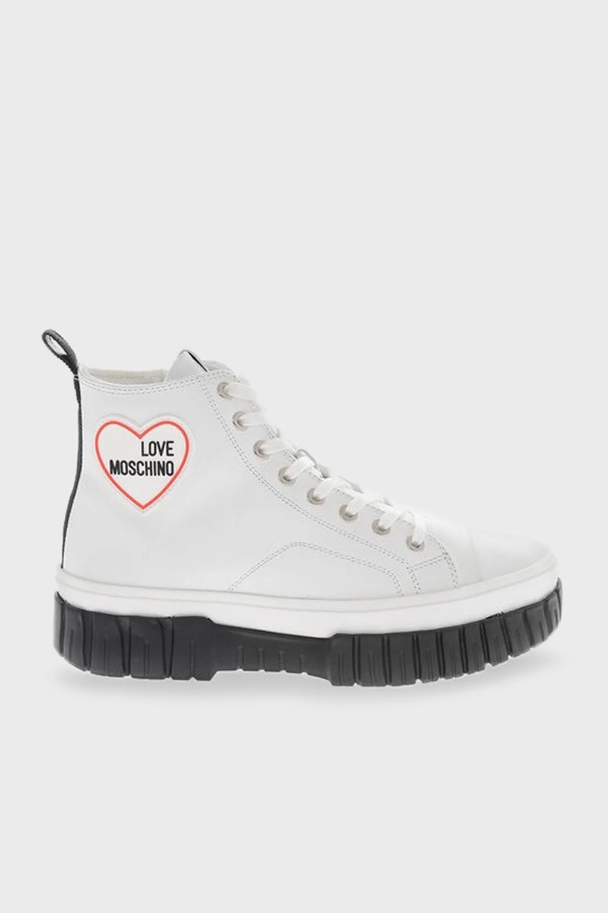 Love Moschino Logolu Hakiki Deri Bilekli Sneaker Bayan Ayakkabı JA15595G1GIA0100 BEYAZ - 1