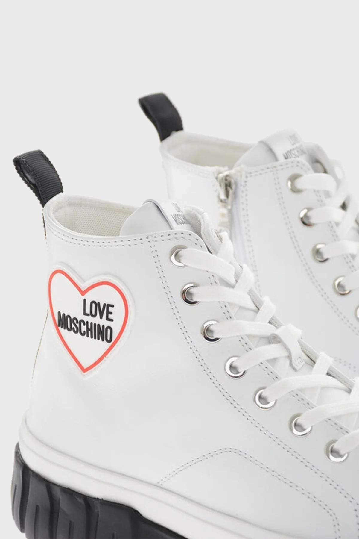 Love Moschino Logolu Hakiki Deri Bilekli Sneaker Bayan Ayakkabı JA15595G1GIA0100 BEYAZ - 2