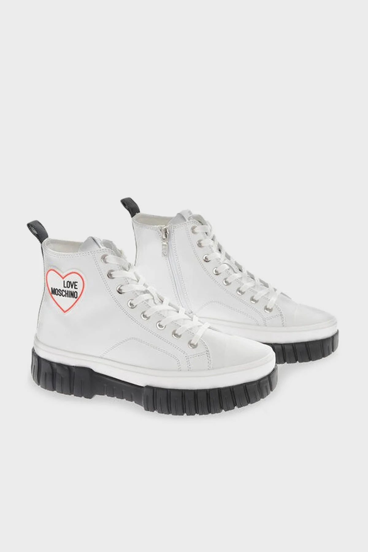 Love Moschino Logolu Hakiki Deri Bilekli Sneaker Bayan Ayakkabı JA15595G1GIA0100 BEYAZ - 4