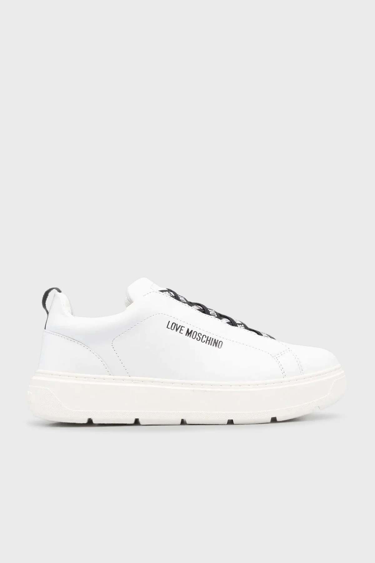 Love Moschino Logolu Hakiki Deri Sneaker Bayan Ayakkabı JA15824G0GIA0100 BEYAZ - 1