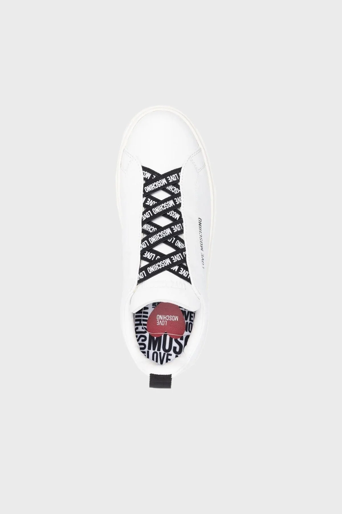 Love Moschino Logolu Hakiki Deri Sneaker Bayan Ayakkabı JA15824G0GIA0100 BEYAZ - 4
