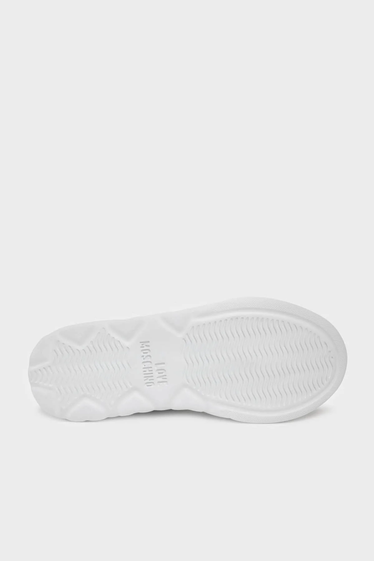 Love Moschino Logolu Kalın Tabanlı Deri Sneaker Bayan Ayakkabı JA15034G1IIA110A BEYAZ - 4
