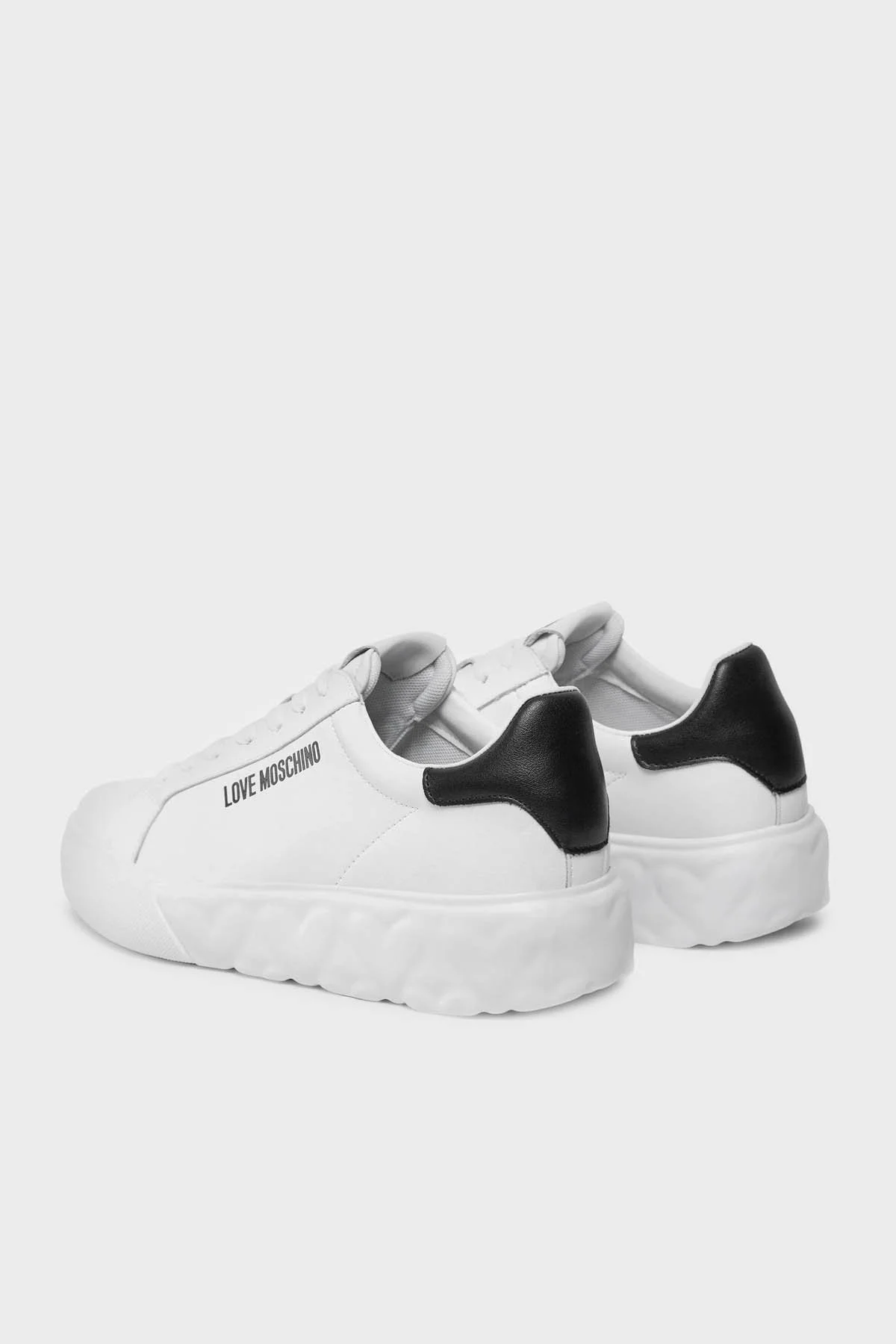 Love Moschino Logolu Kalın Tabanlı Deri Sneaker Bayan Ayakkabı JA15034G1IIA110A BEYAZ - 6