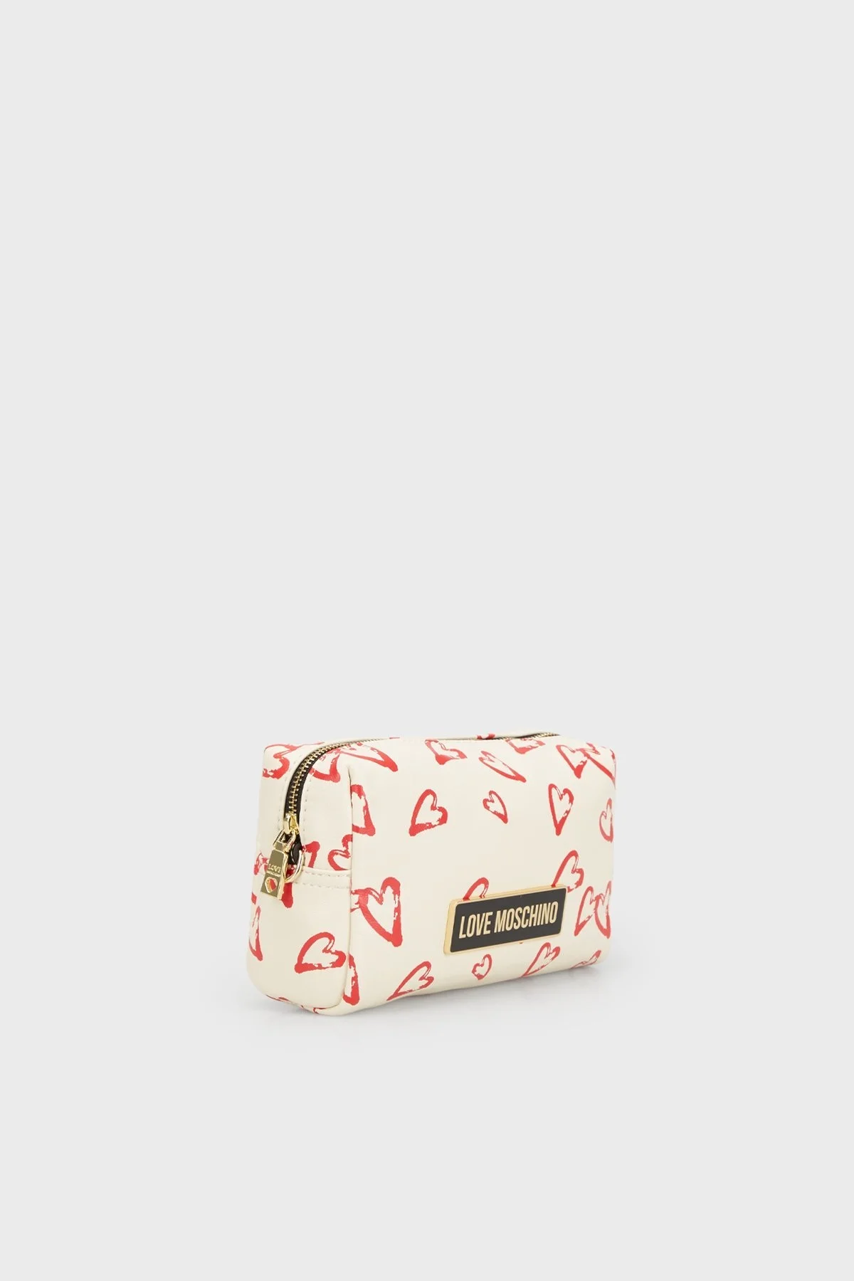 Love Moschino Logolu Kalp Desenli Fermuarlı Bayan Çanta JC5300PP0IKM110A EKRU - 2