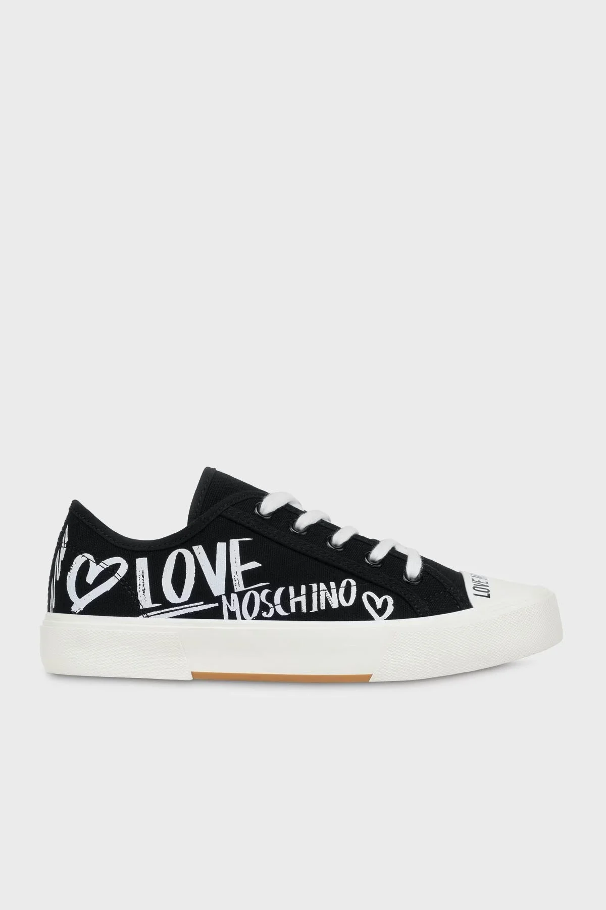 Love Moschino Logolu Kanvas Sneaker Bayan Ayakkabı JA15112G1IJP0000 SİYAH - 1