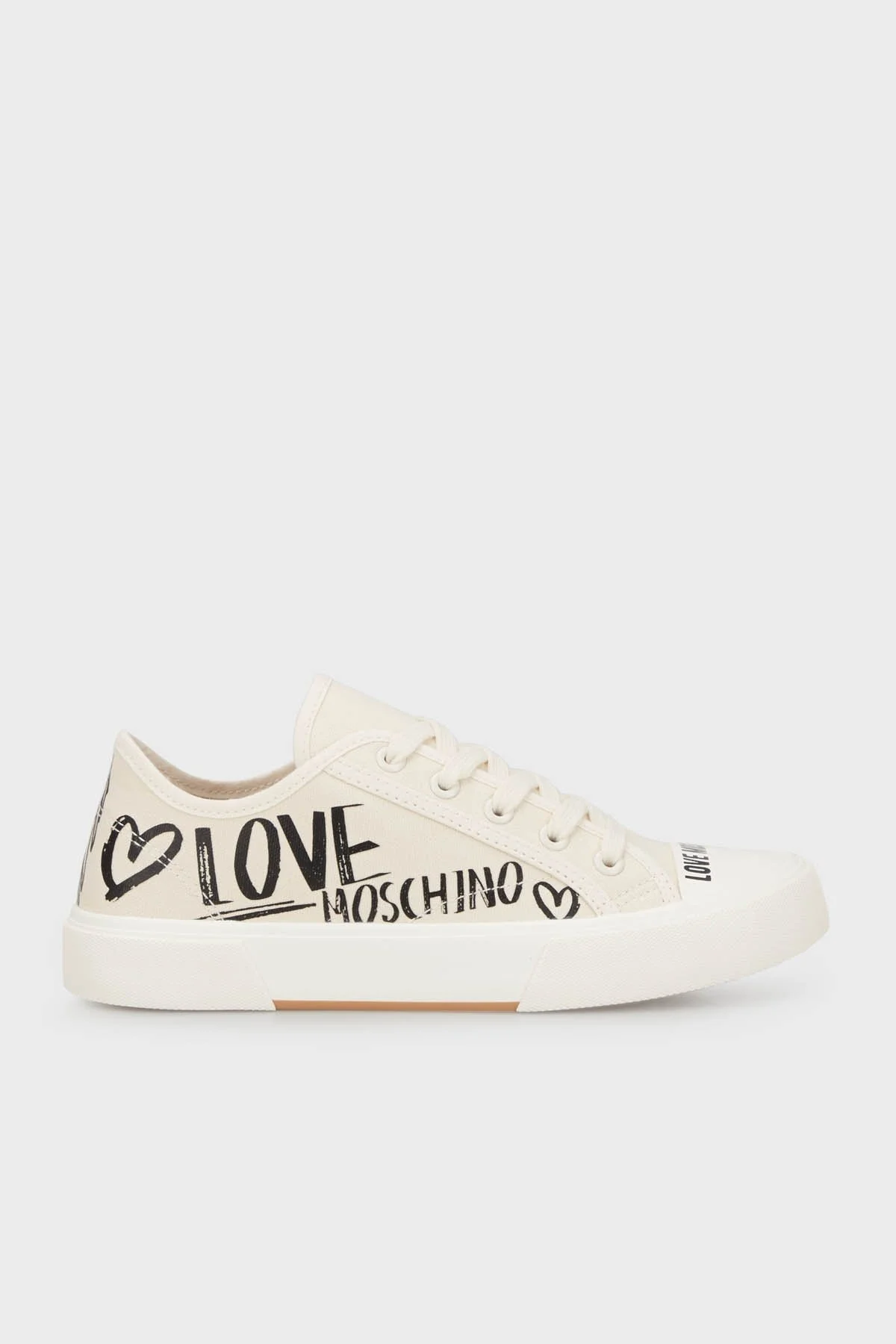 Love Moschino Logolu Kanvas Sneaker Bayan Ayakkabı JA15112G1IJP0102 BEJ - 1
