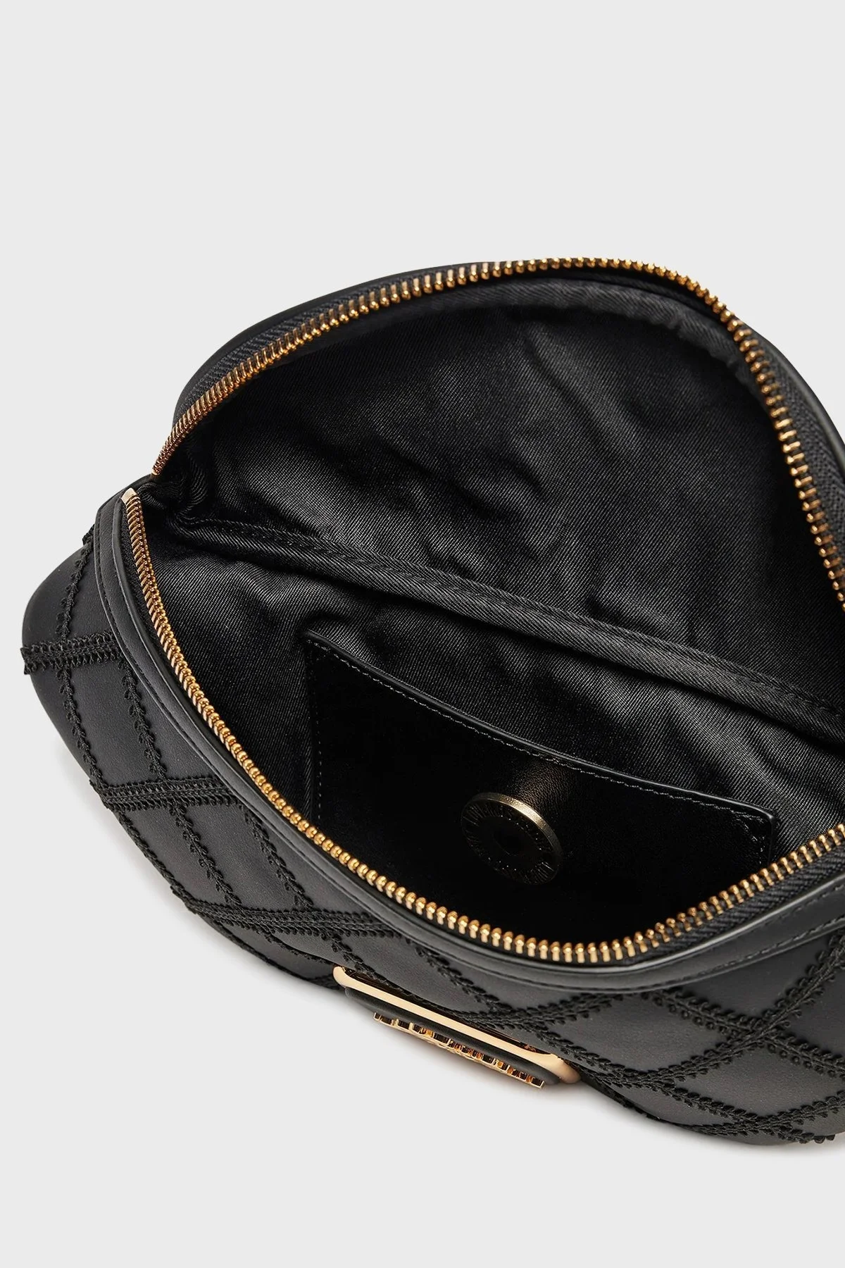 Love Moschino Logolu Kapitone Bayan Bel Çantası JC4309PP0LKK100A SİYAH - 4