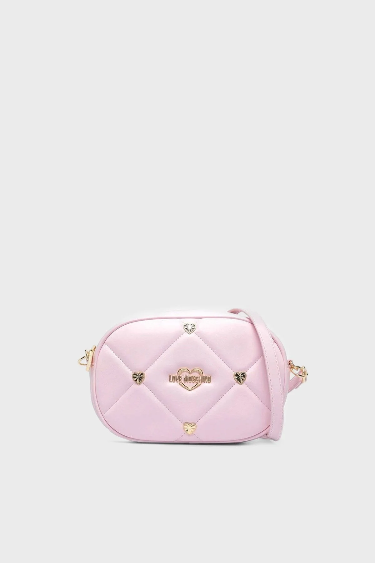 Love Moschino Logolu Kapitone Bayan Çanta JC4085PP1GLZ0601 PEMBE - 1