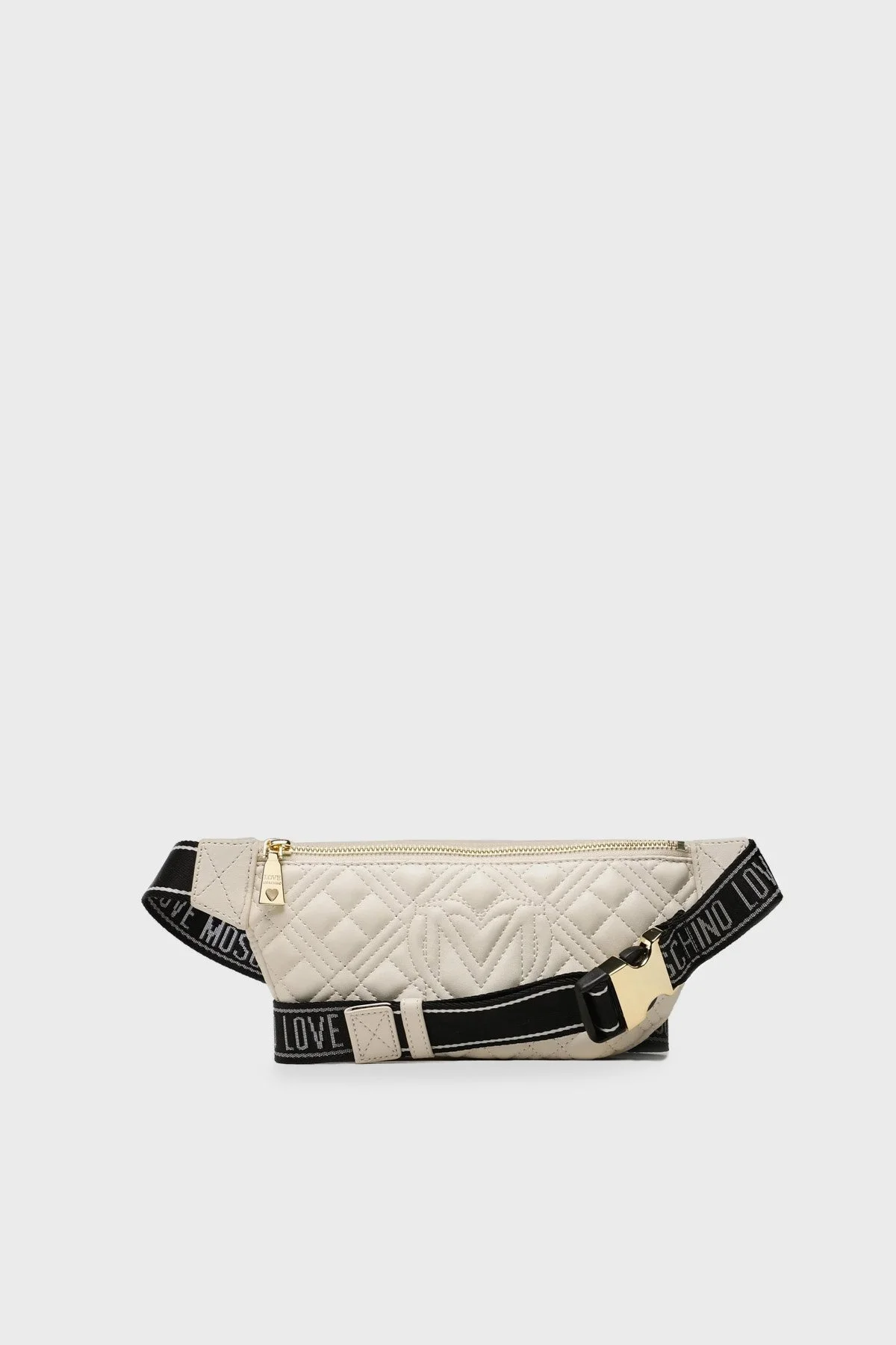 Love Moschino Logolu Kapitone Bayan Bel Çantası JC4003PP0GLA0103 EKRU - 4
