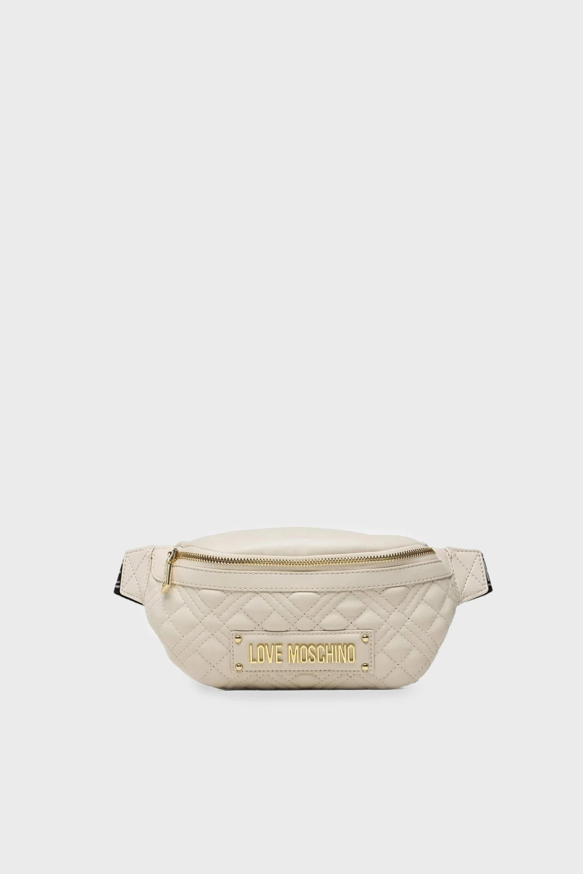 Love Moschino Logolu Kapitone Bayan Bel Çantası JC4003PP0GLA0103 EKRU - 1