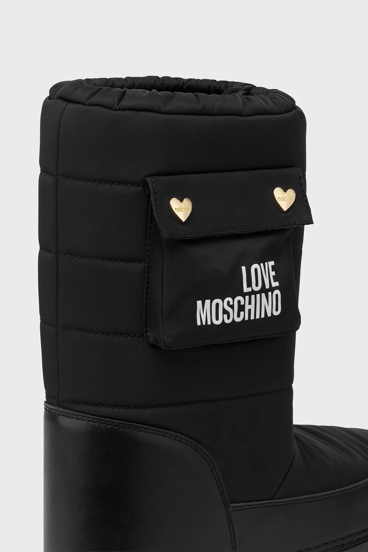Love Moschino Logolu Kapitone Cep Detaylı Bayan Kar Botu JA24452G0NISL000 SİYAH - 3