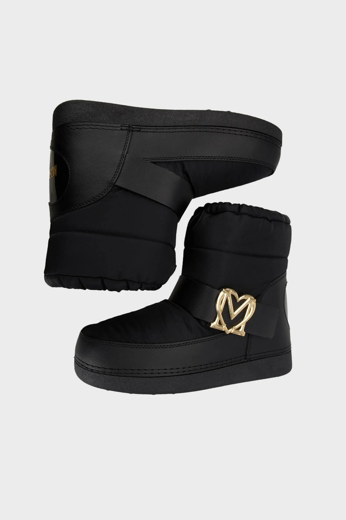 Love Moschino Logolu Kapitoneli Bayan Kar Botu JA24062G0LISB00A SİYAH - 4