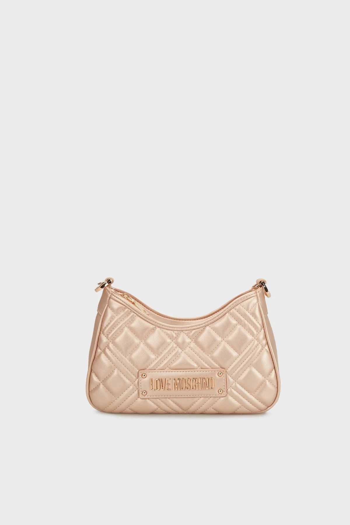 Love Moschino Logolu Kapitoneli Çıkarılabilir Omuz Askılı Bayan Çanta JC4152PP1MLA196A GOLD - 1
