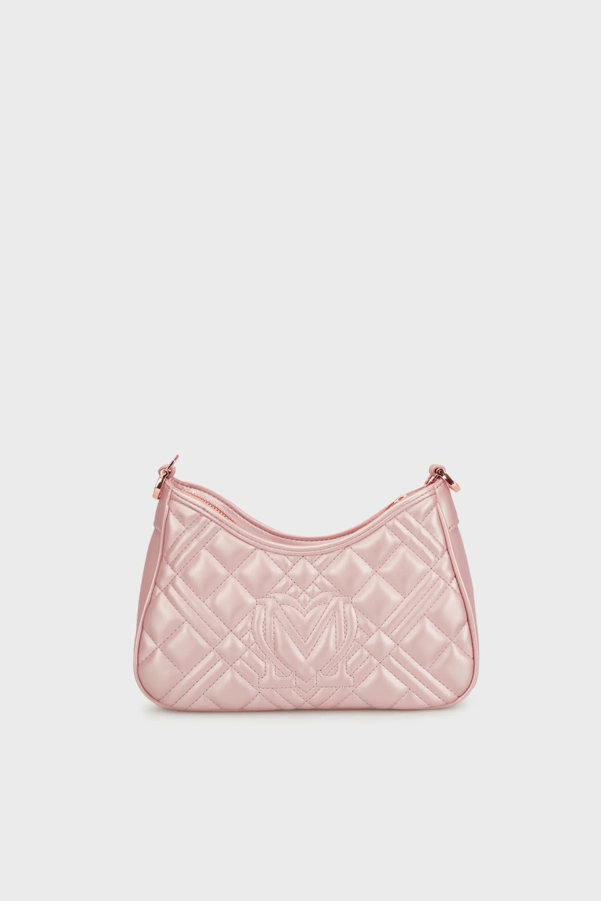 Love Moschino Logolu Kapitoneli Çıkarılabilir Omuz Askılı Bayan Çanta JC4152PP1MLA197A PEMBE - 5