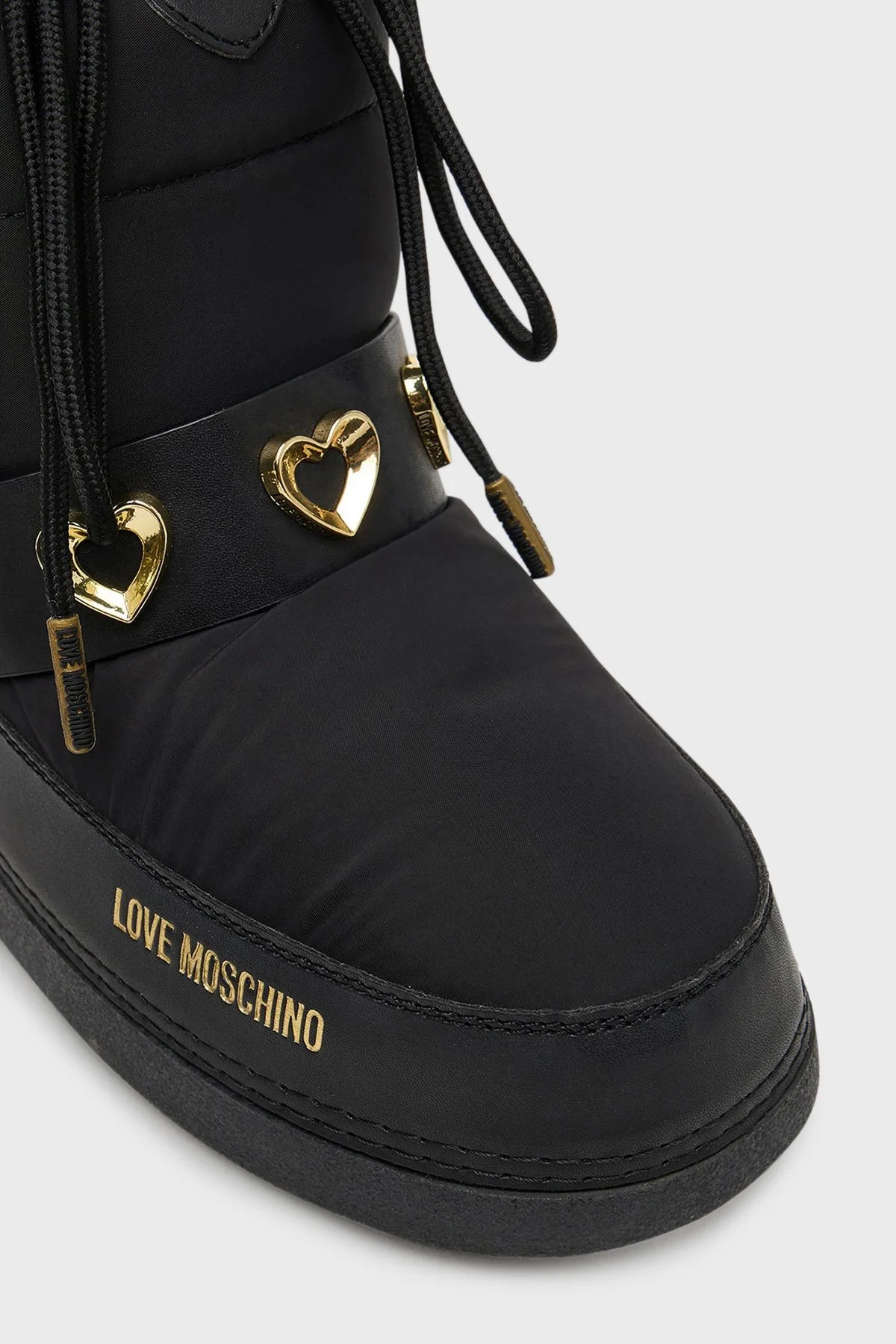 Love Moschino Logolu Kemer Detaylı Büzgülü Bayan Kar Botu JA24182G0NISD00A SİYAH - 3