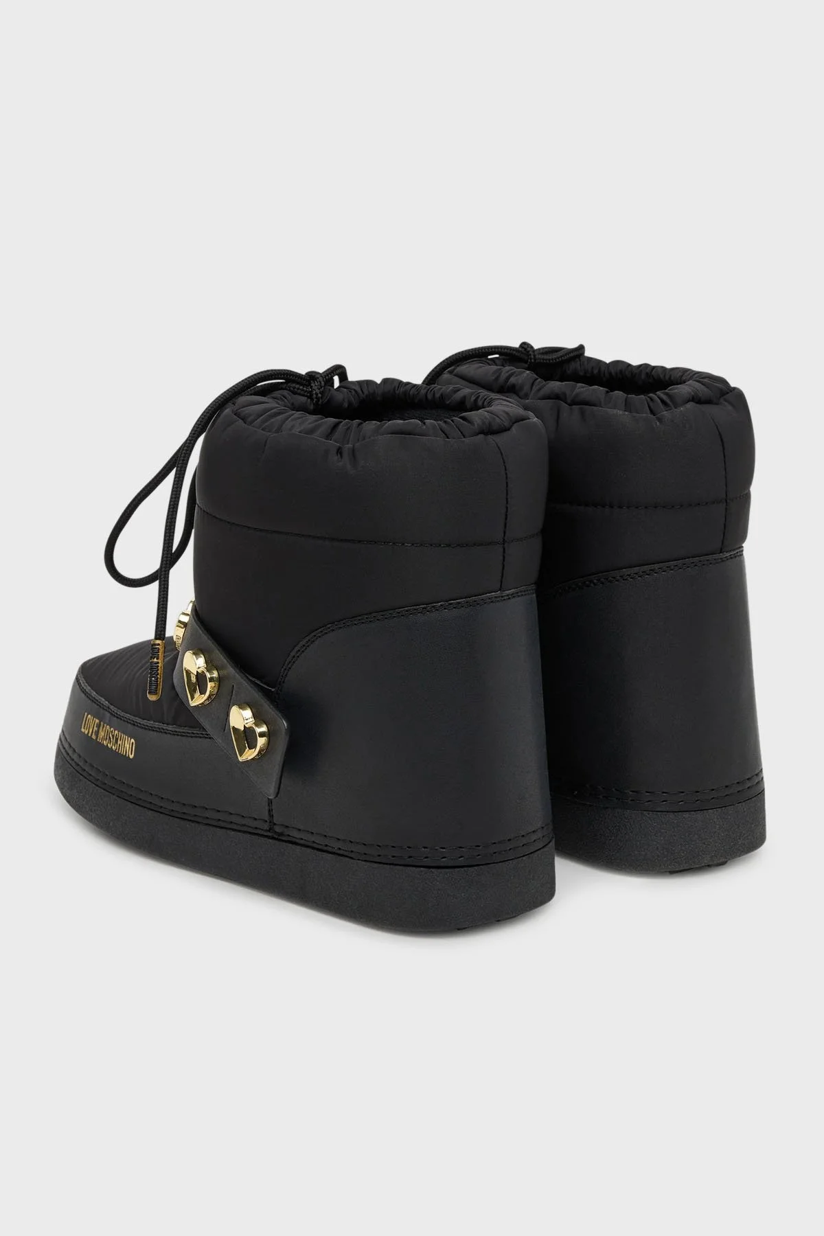 Love Moschino Logolu Kemer Detaylı Büzgülü Bayan Kar Botu JA24182G0NISD00A SİYAH - 4