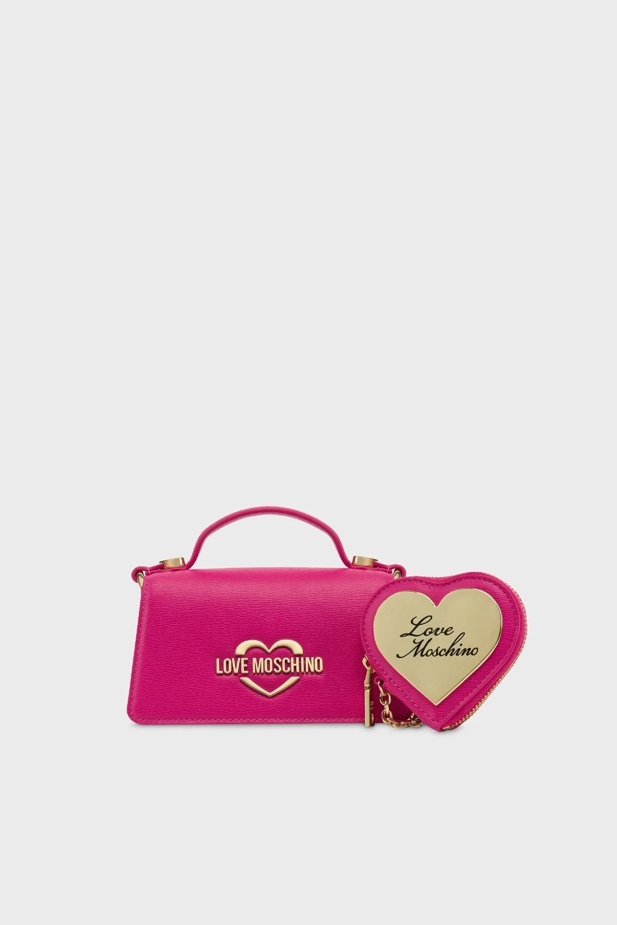 Love Moschino Logolu Mini Cüzdan Detaylı Ayarlanabilir Omuz Askılı Bayan Çanta JC4084PP1HLD0615 FUŞYA - 1