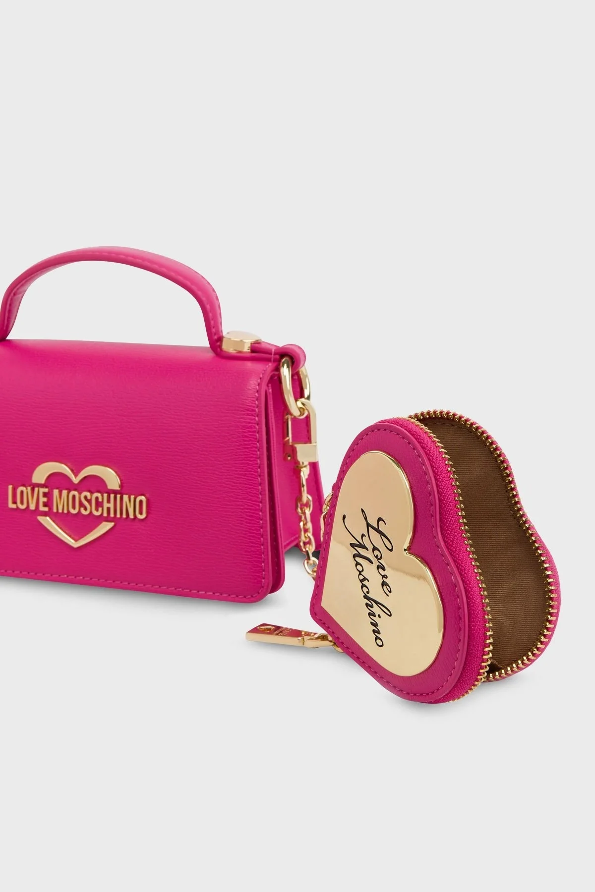Love Moschino Logolu Mini Cüzdan Detaylı Ayarlanabilir Omuz Askılı Bayan Çanta JC4084PP1HLD0615 FUŞYA - 4
