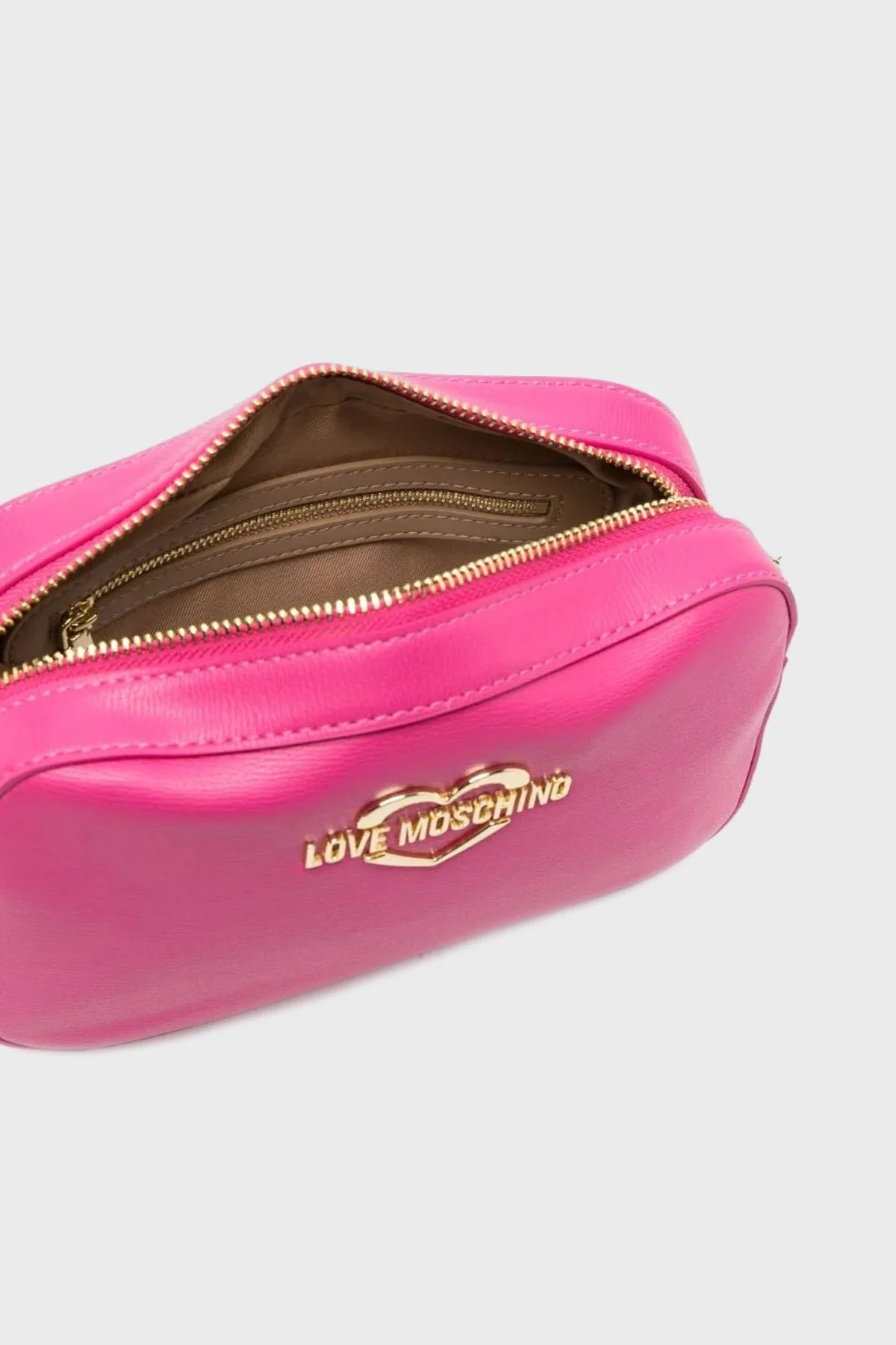 Love Moschino Logolu Mini Cüzdanlı Zincir Askılı Hakiki Deri Bayan Çanta JC4071PP1HLD0615 FUŞYA - 5