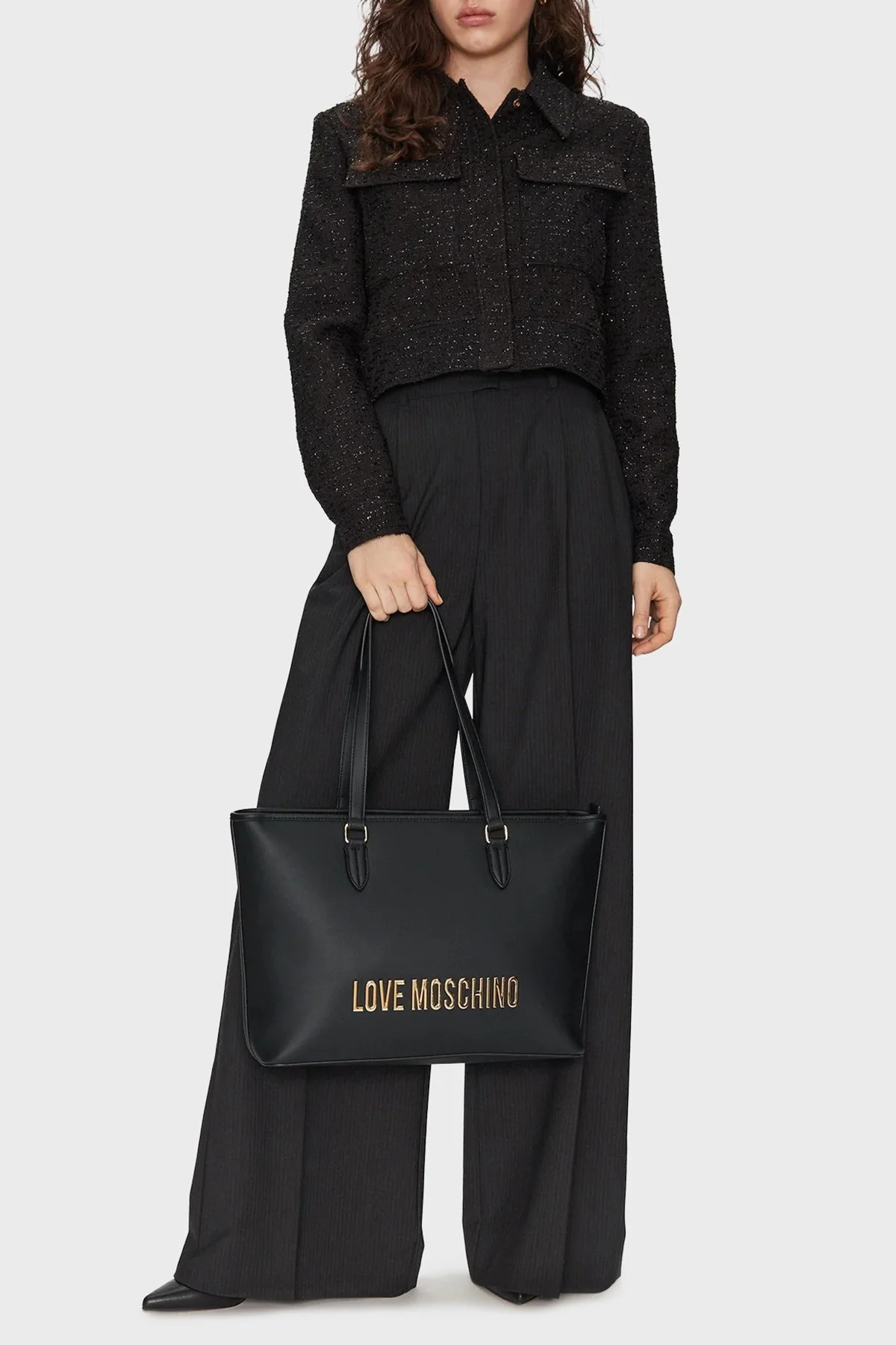 Love Moschino Logolu Omuz Askılı Bayan Çanta JC4190PP1MKD0000 SİYAH - 2