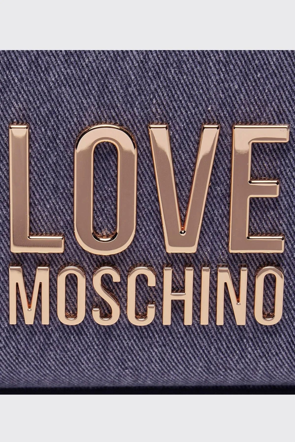 Love Moschino Logolu Omuz Askılı Denim Bayan Çanta JC4320PP0IKQ0765 MAVİ - 5