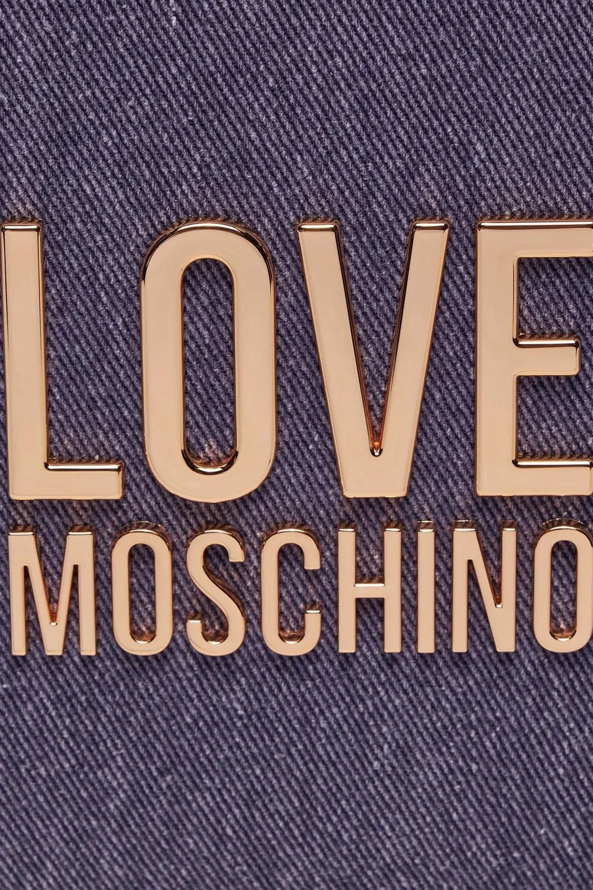 Love Moschino Logolu Omuz Askılı Denim Bayan Çanta JC4321PP0IKQ0765 MAVİ - 4