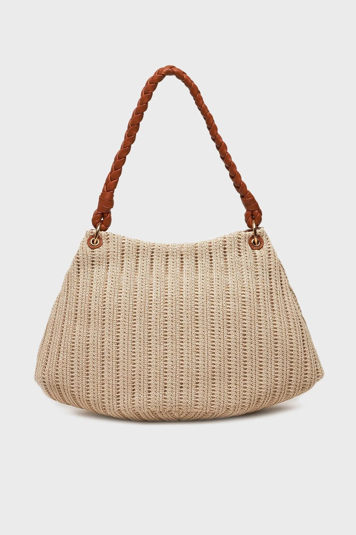Love Moschino Logolu Örgülü Omuz Askılı Bayan Çanta JC4315PP0IKP110A BEJ - 5