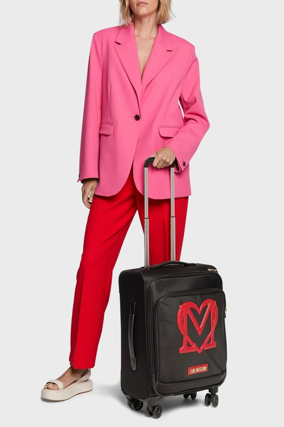 Love Moschino Logolu Orta Boy Bayan Valiz JC5101PP1GKX000B SİYAH - 2