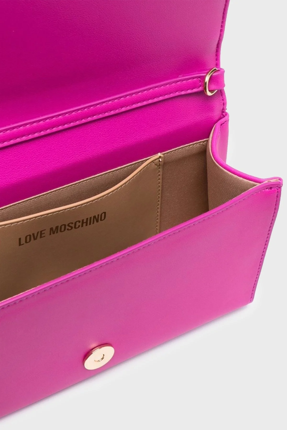 Love Moschino Logolu Peluş Detaylı Zincir Askılı Bayan Çanta JC4295PP0HKU160B FUŞYA - 6