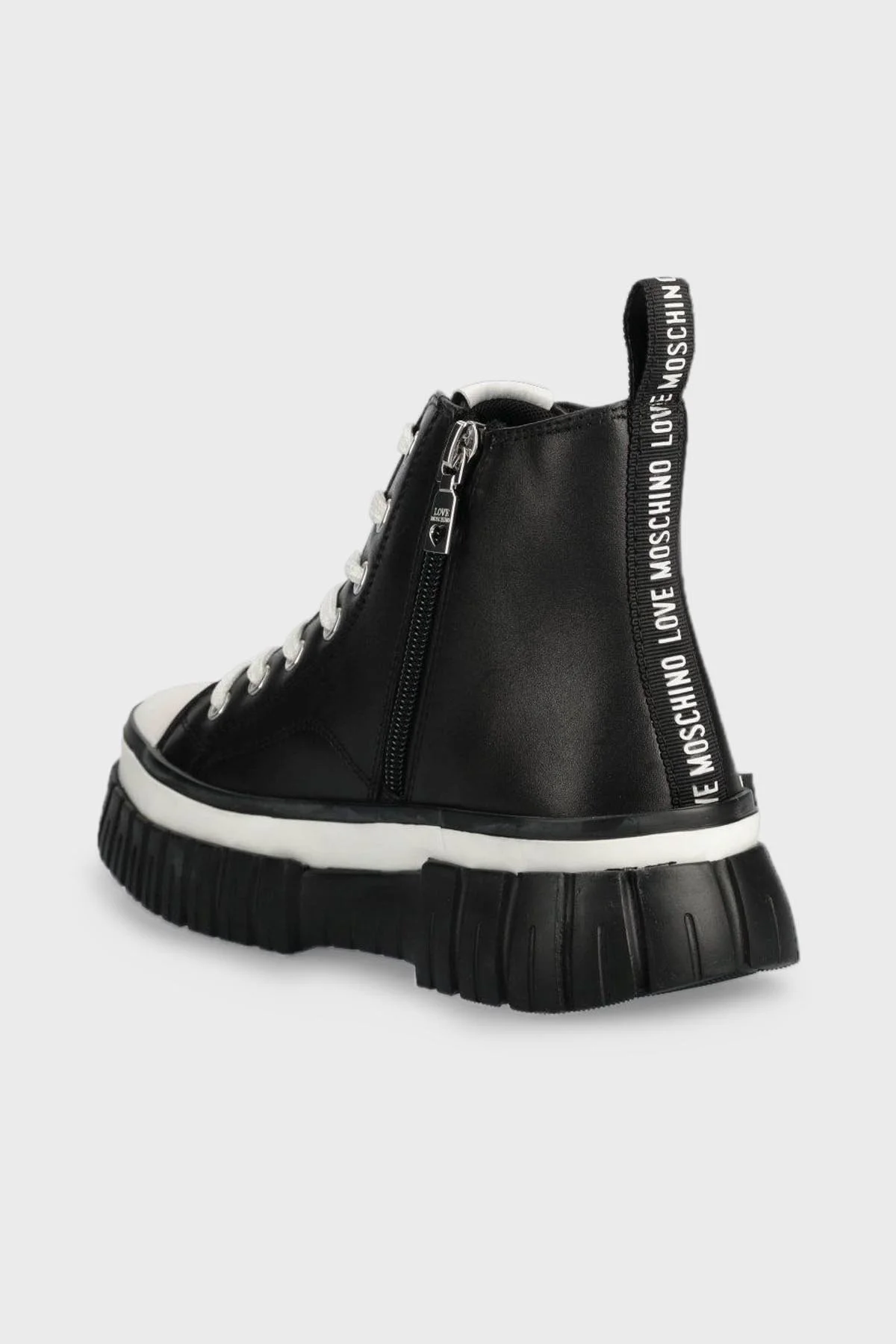 Love Moschino Logolu Platform Topuk Bağcıklı Bayan Ayakkabı JA15505G1HIA0000 SİYAH - 2