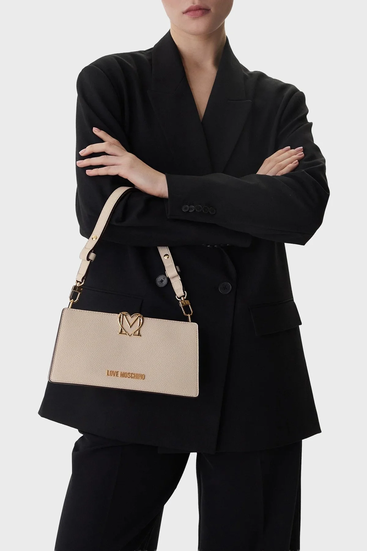 Love Moschino Logolu Sabit Askılı Kadın Çanta JC4128PP1OLM0110 KREM - 2