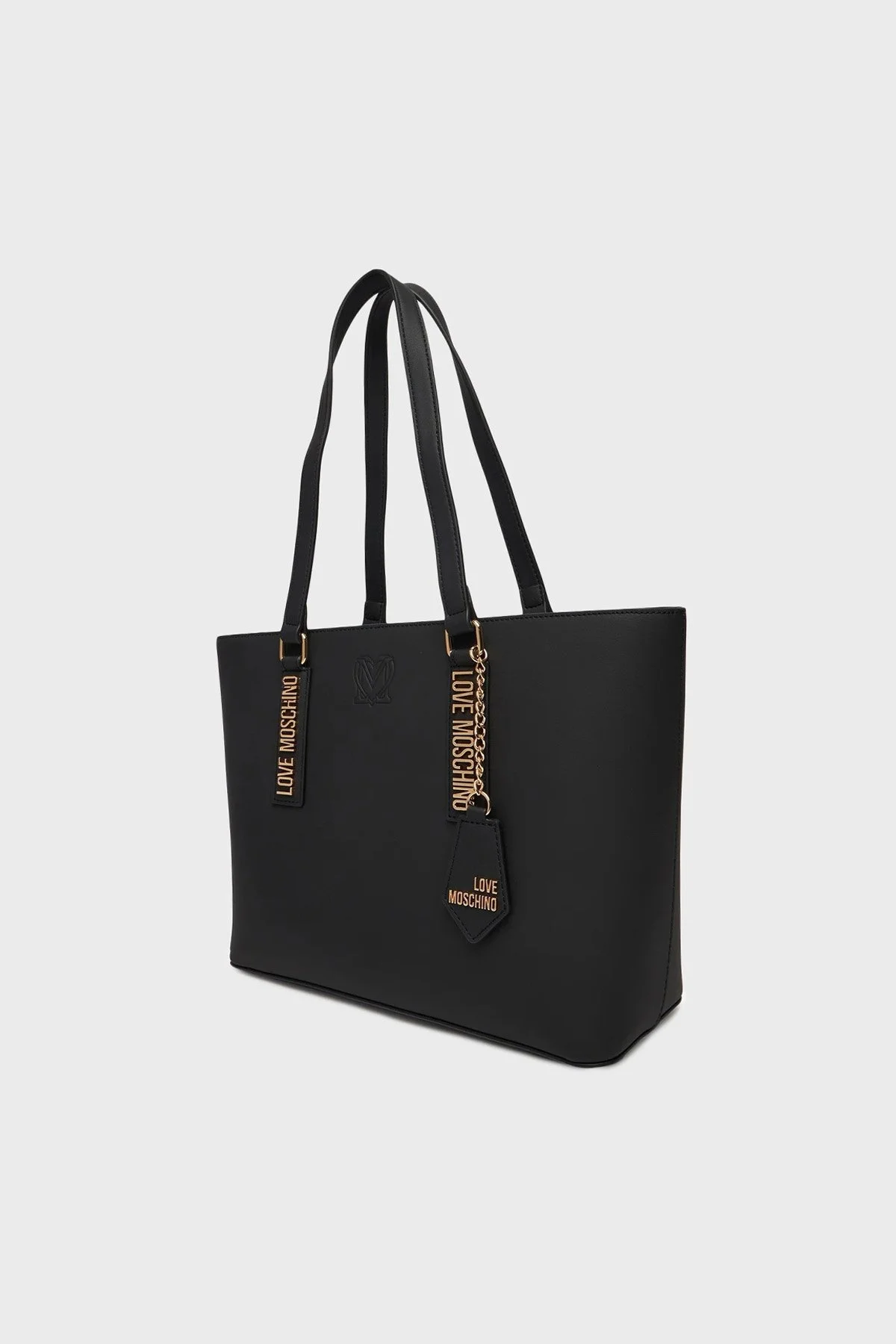 Love Moschino Logolu Sabit Çift Askılı Büyük Bayan Çanta JC4292PP1NL1500A SİYAH - 3