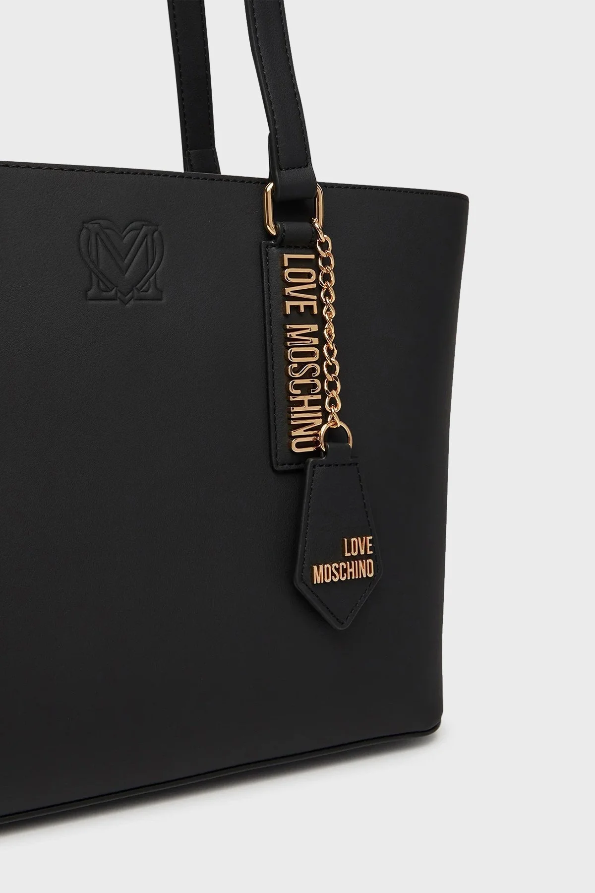 Love Moschino Logolu Sabit Çift Askılı Büyük Bayan Çanta JC4292PP1NL1500A SİYAH - 5