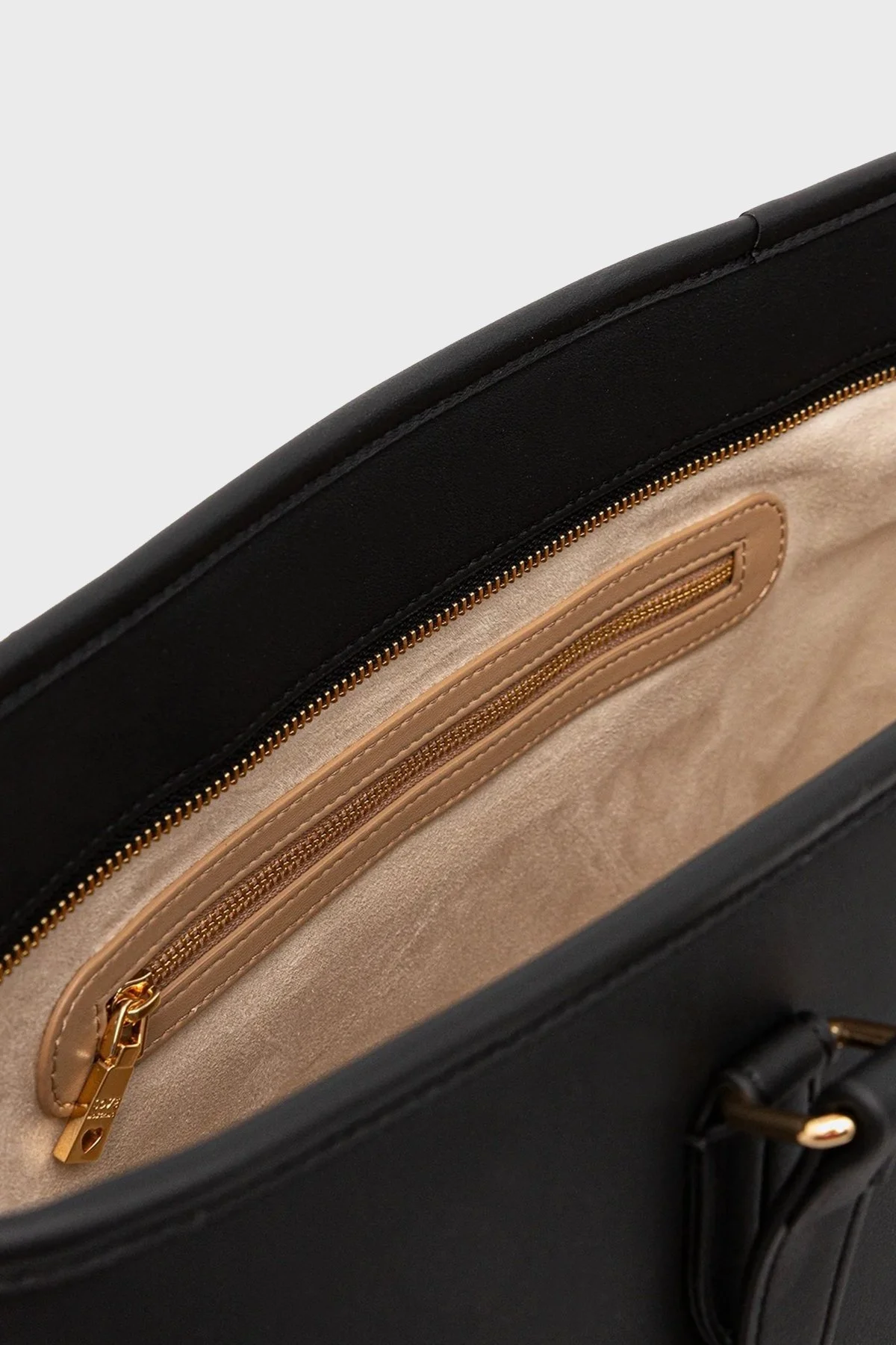 Love Moschino Logolu Sabit Çift Tutma Saplı Büyük Bayan Çanta JC4190PP1NKD0000 SİYAH - 3